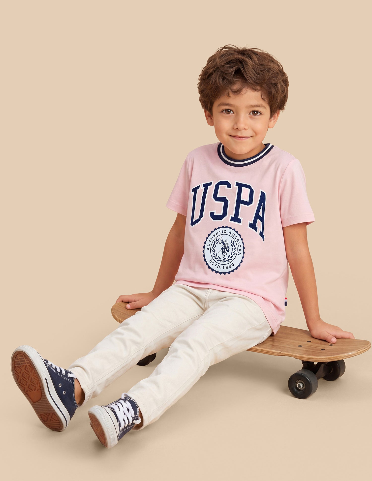 Graphic Brand Printed Regular Fit T-Shirt Pink - U.S. Polo Assn. India | Large