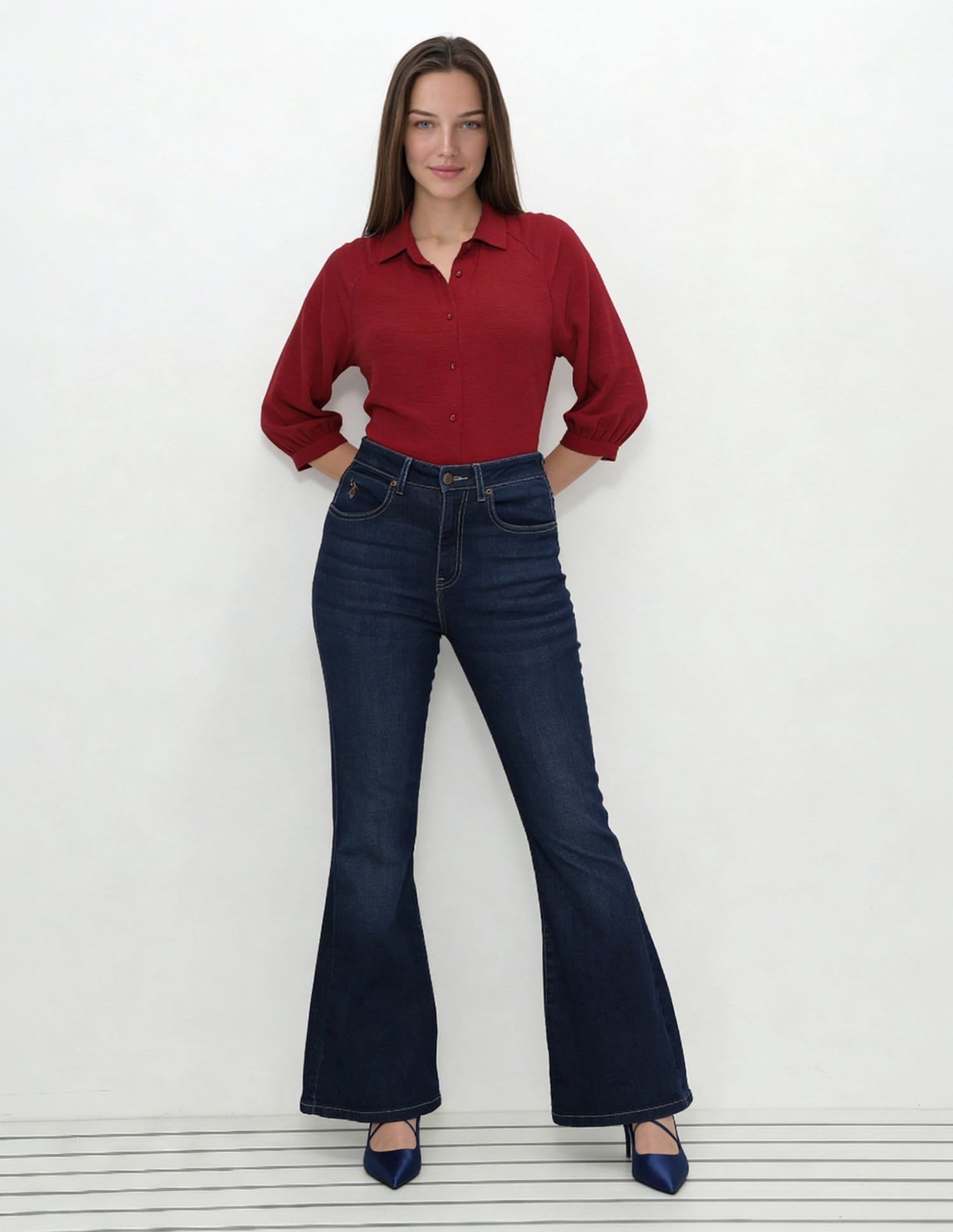 High Rise Extreme Flared Fit Jeans