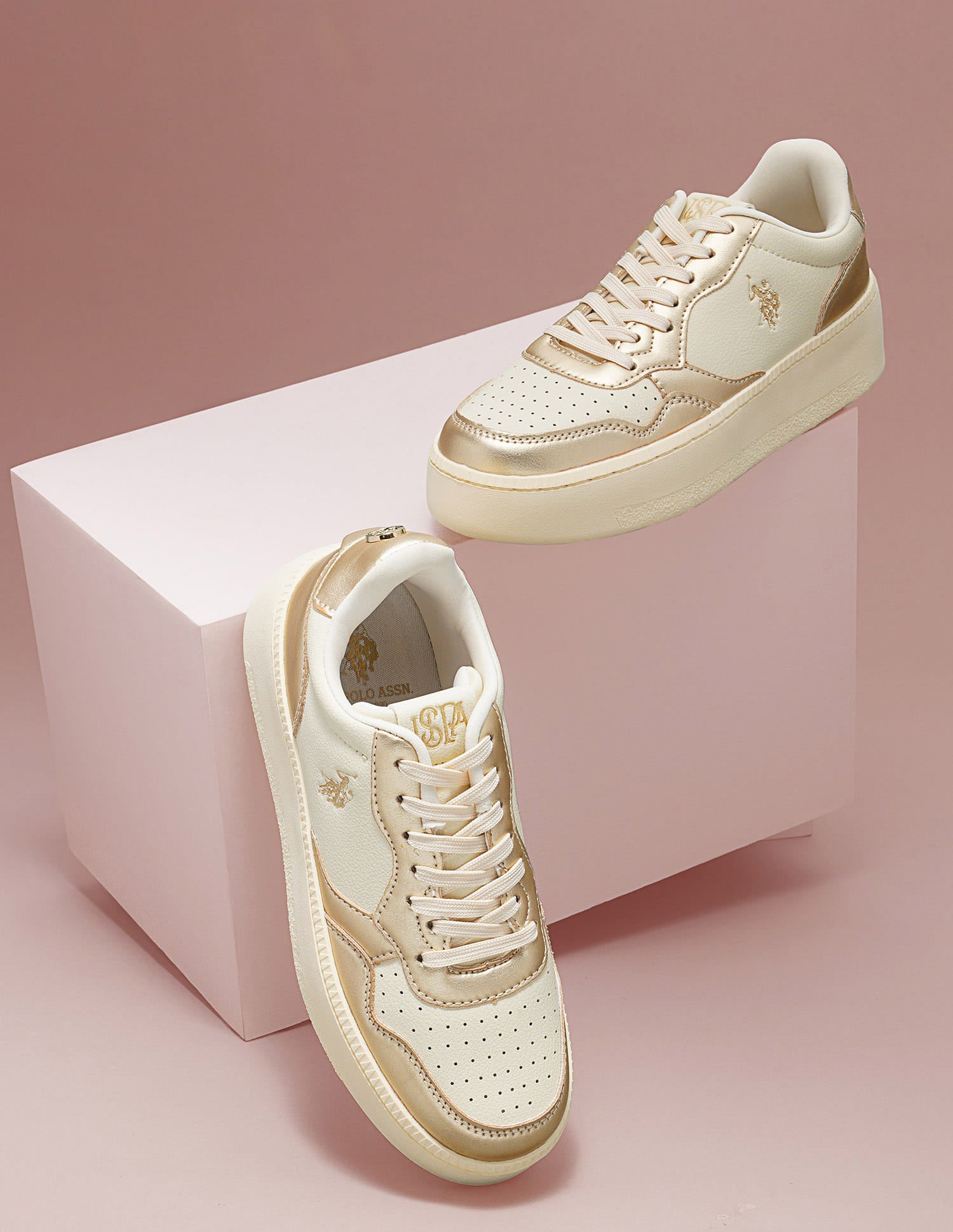 Colour Block Leontina Sneakers Nude - U.S. Polo Assn. India | Large
