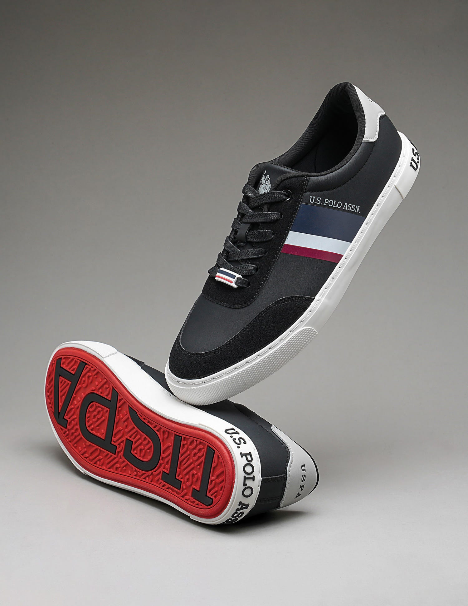 Men Krister 4.0 Colourblocked Sneakers Black - U.S. Polo Assn. India | Large