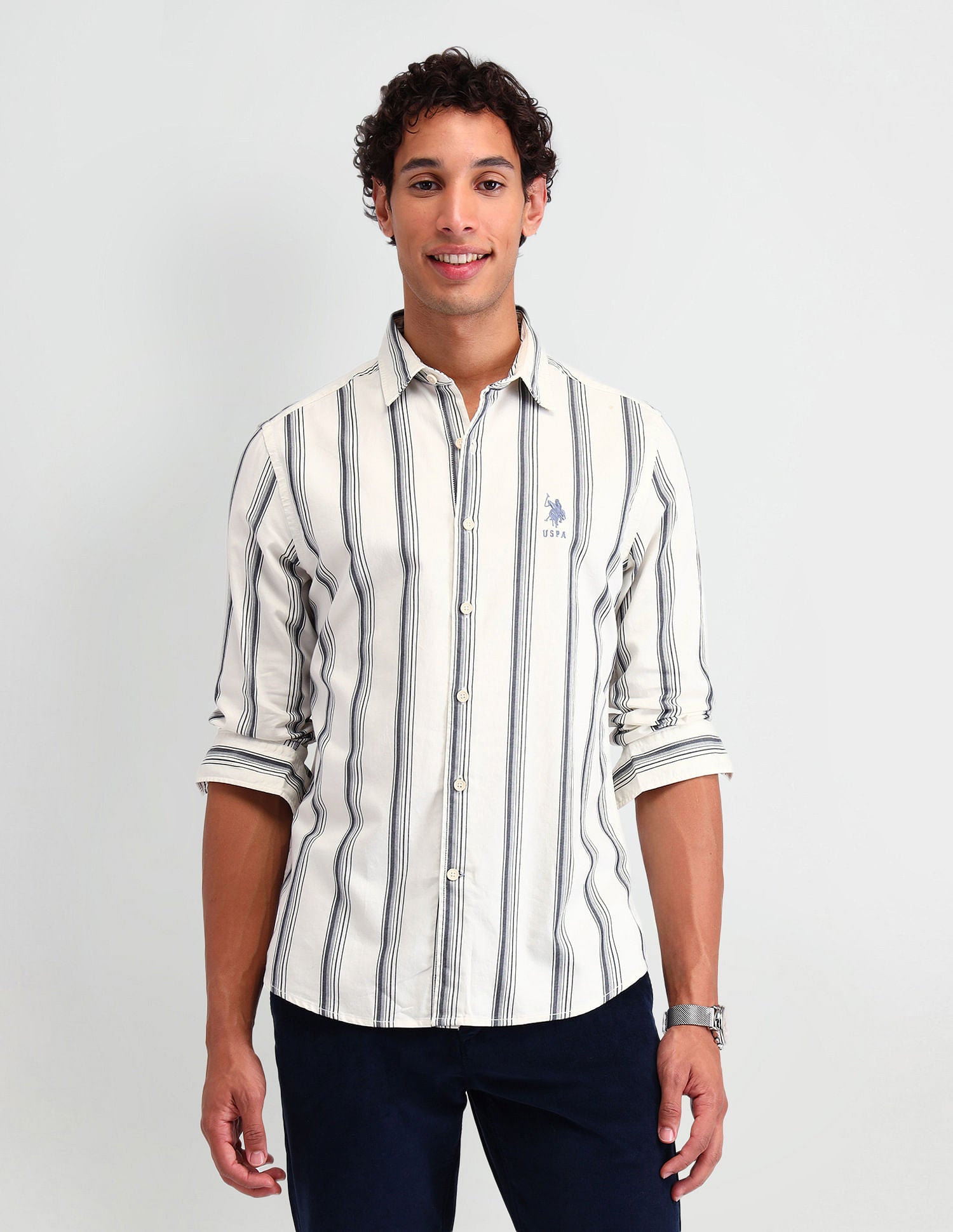 Manhattan Slim Fit Striped Shirt