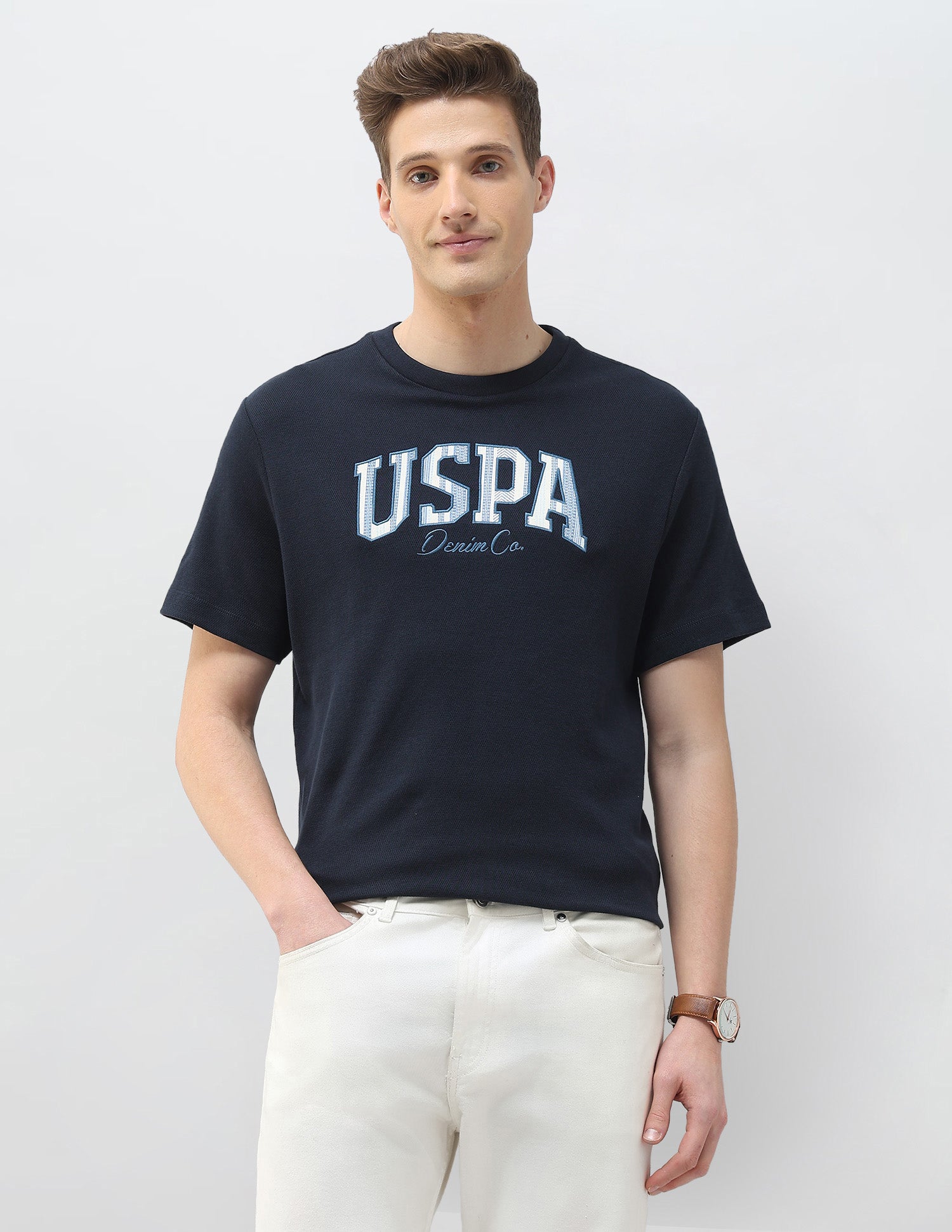 Brand Embroidered Motel On The Coast T-Shirt