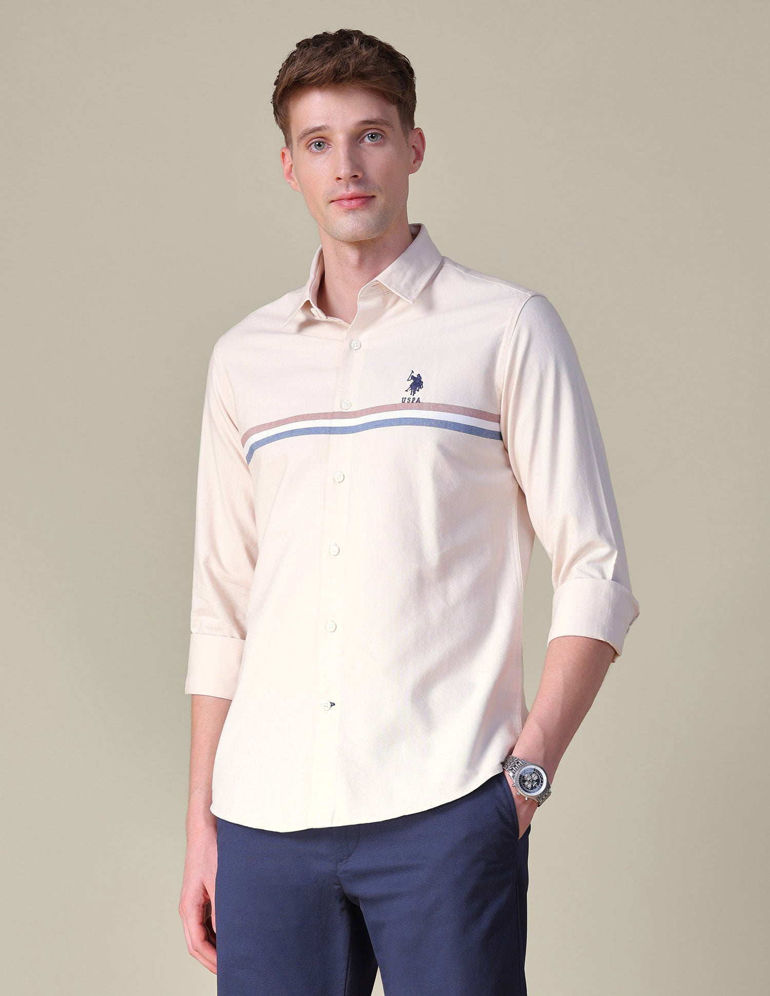 Oxford Horizontal Striped Shirt