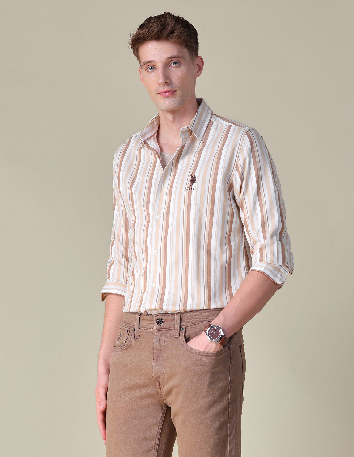 Vertical Striped Regular Fit Shirt