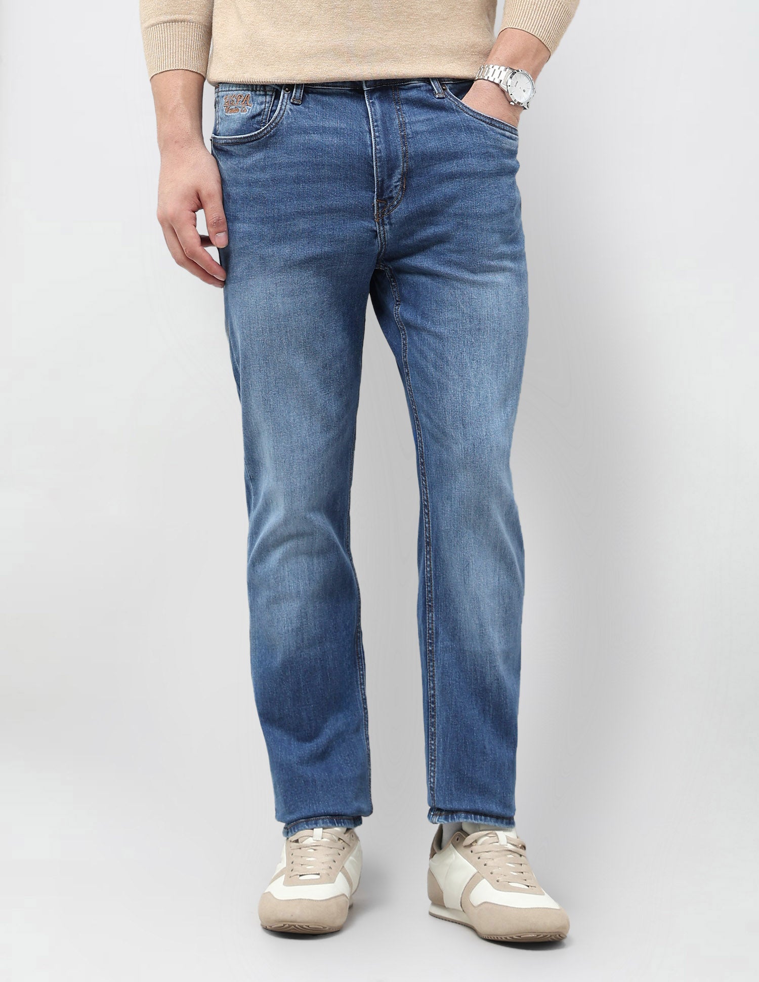 Harold Slim Straight Fit Blue Jeans Indigo - U.S. Polo Assn. India | Large
