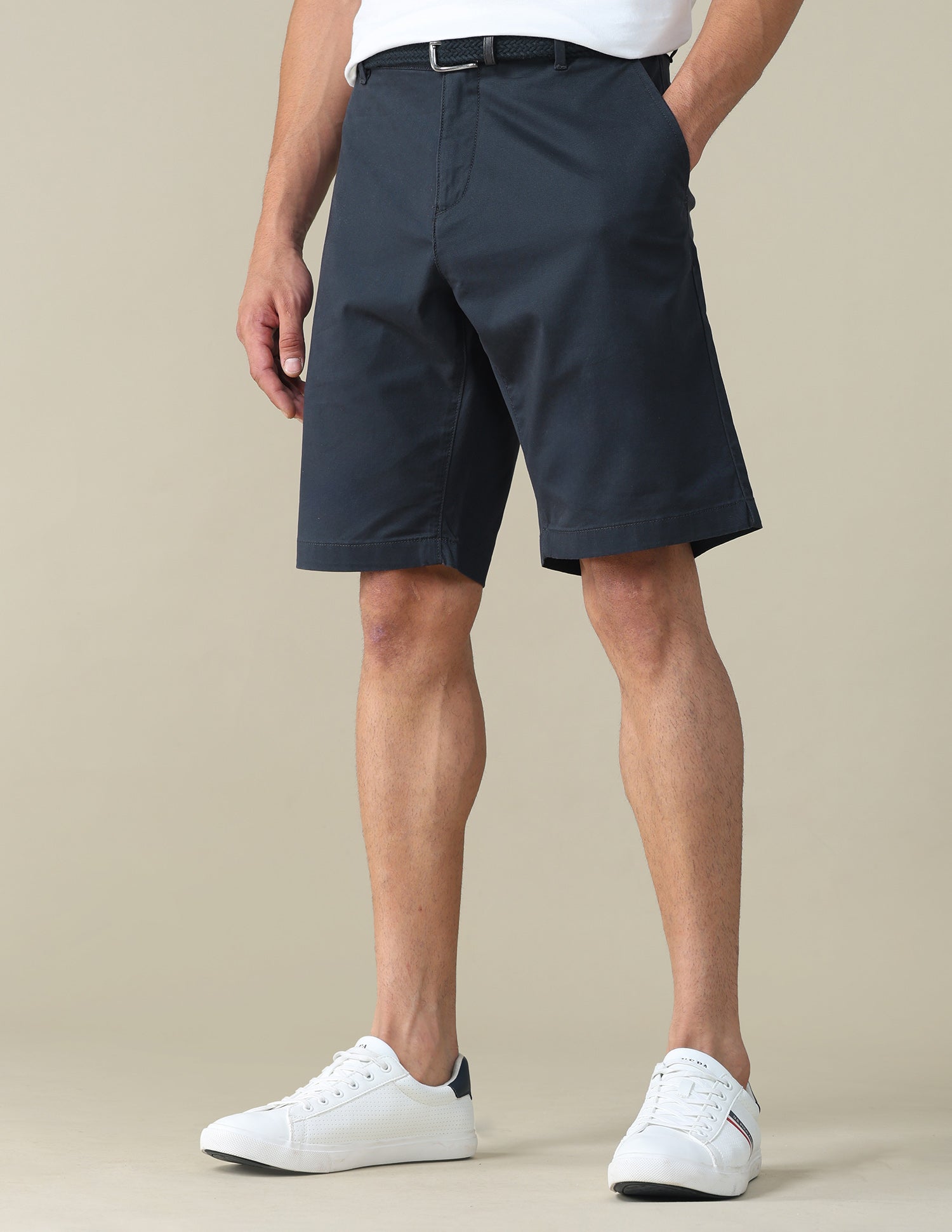 Solid Slim Fit Shorts