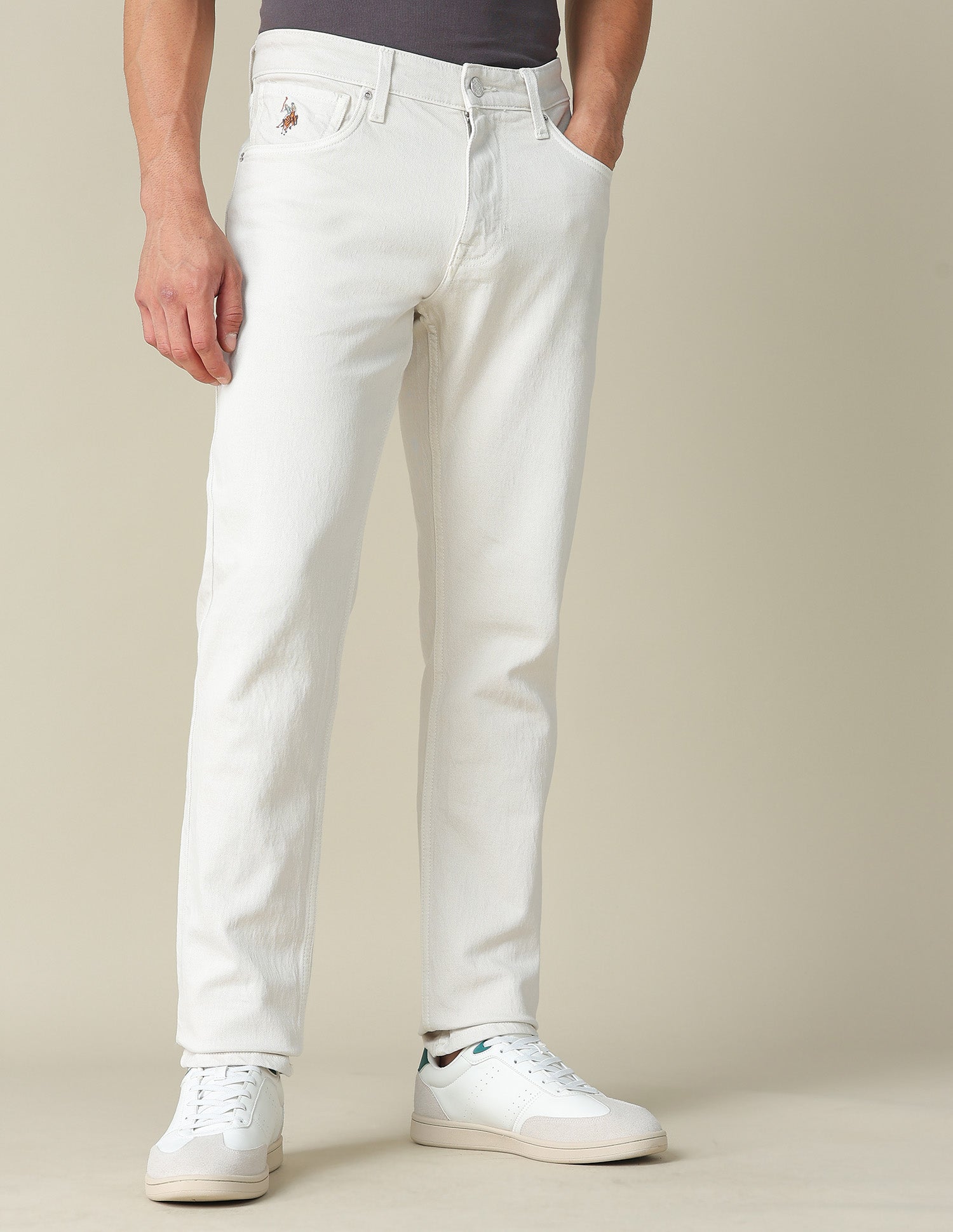 Harold Slim Straight Fit Mid Rise Jeans