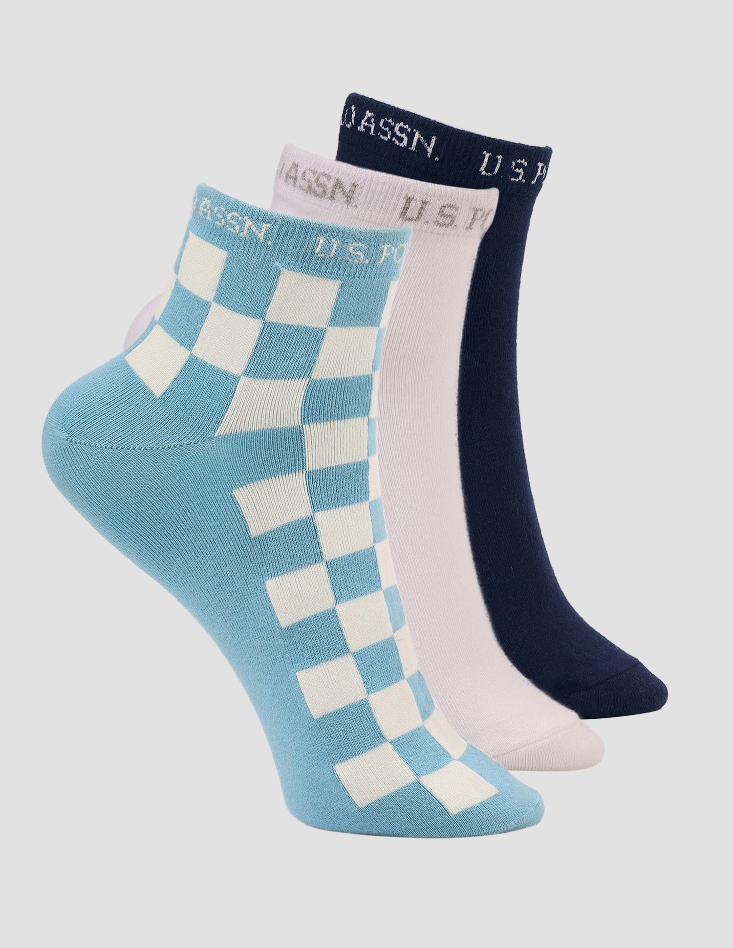 Ankle Length Cotton Stretch ES008 Socks - Pack Of 3