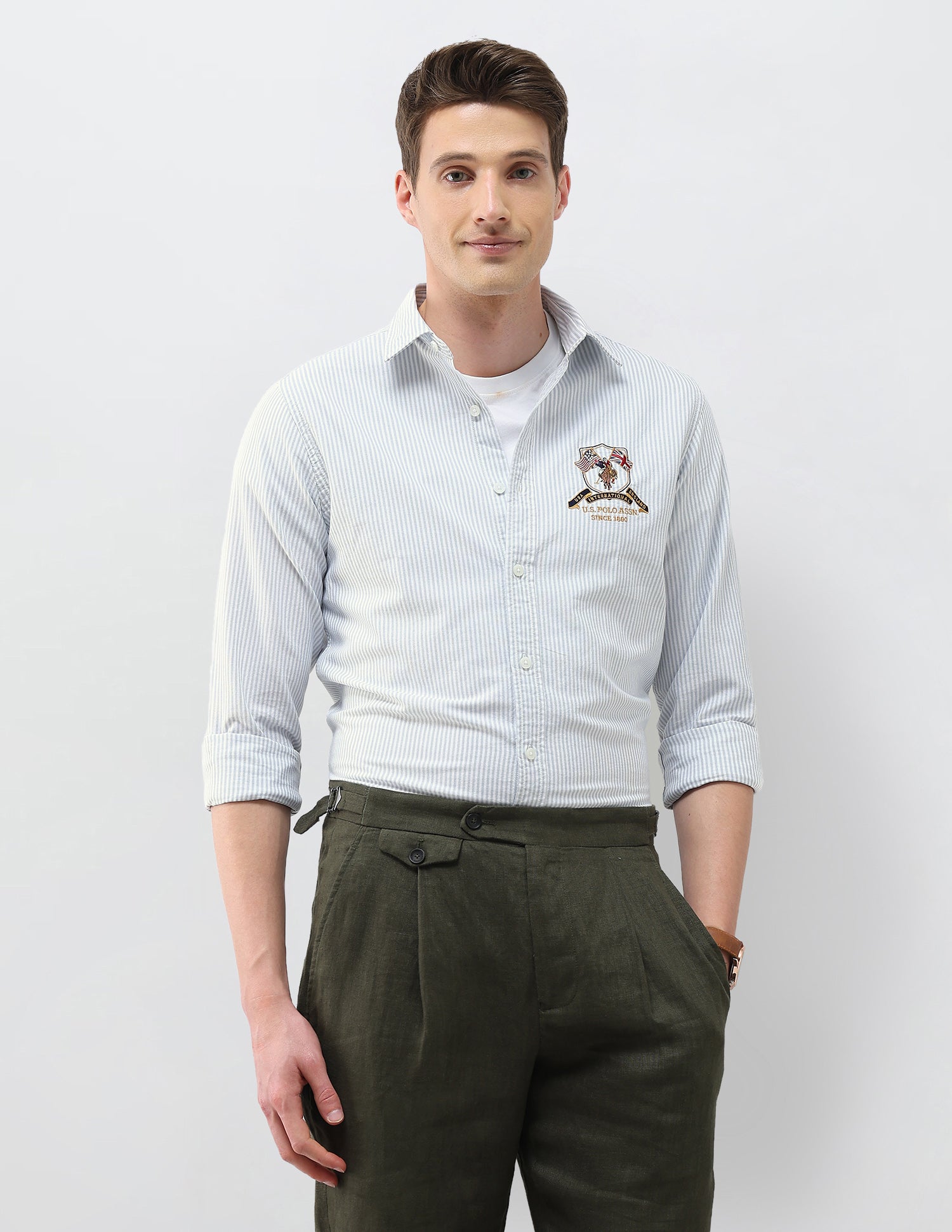 Oxford Regular Fit Vertical Striped Shirt