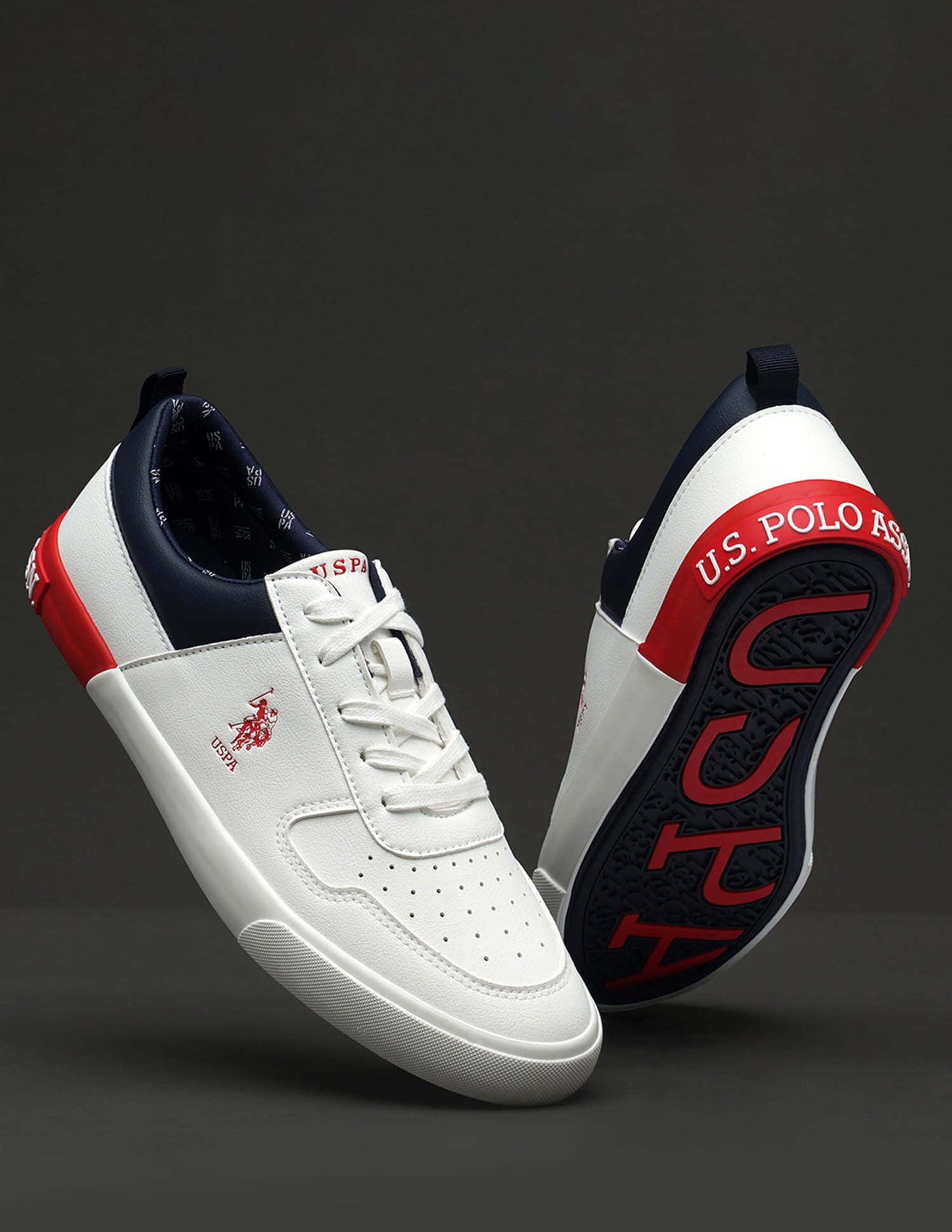 Men Colourblocked Clanal 4.0 Sneakers Off White - U.S. Polo Assn. India | Large