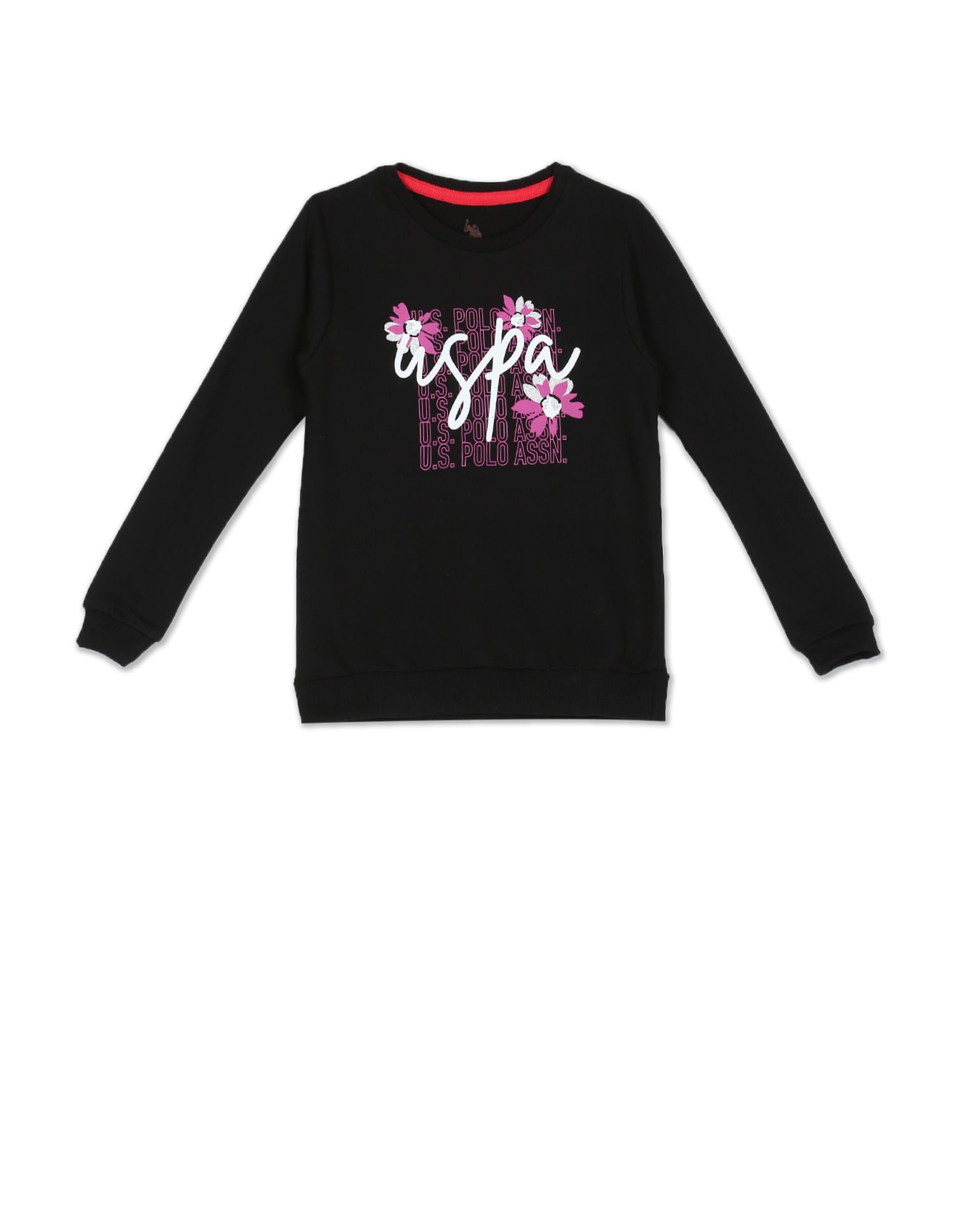 Crew Neck Brand Print Sweatshirt