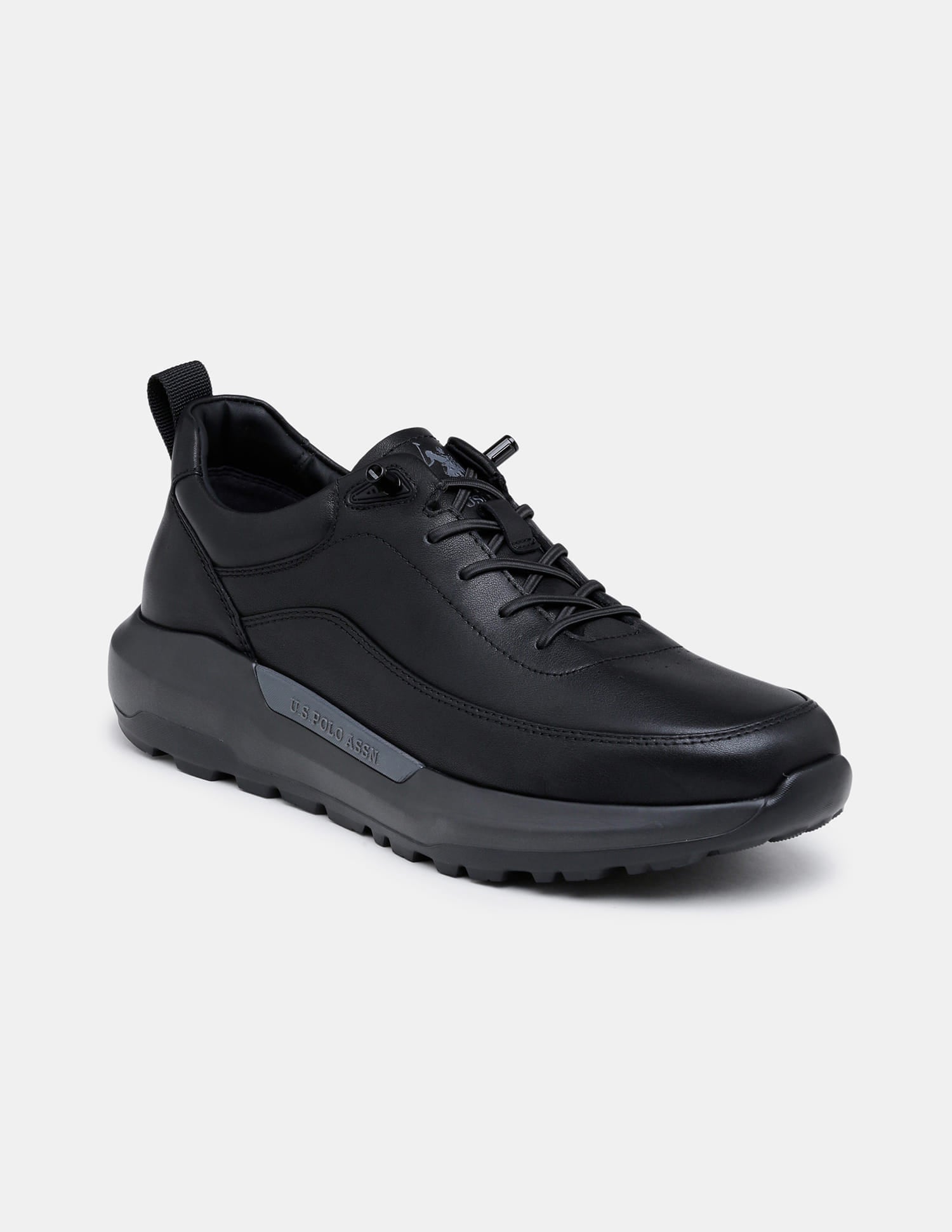 Round Toe Lace Ups Ansel 2.0 Sneakers Black - U.S. Polo Assn. India | Large