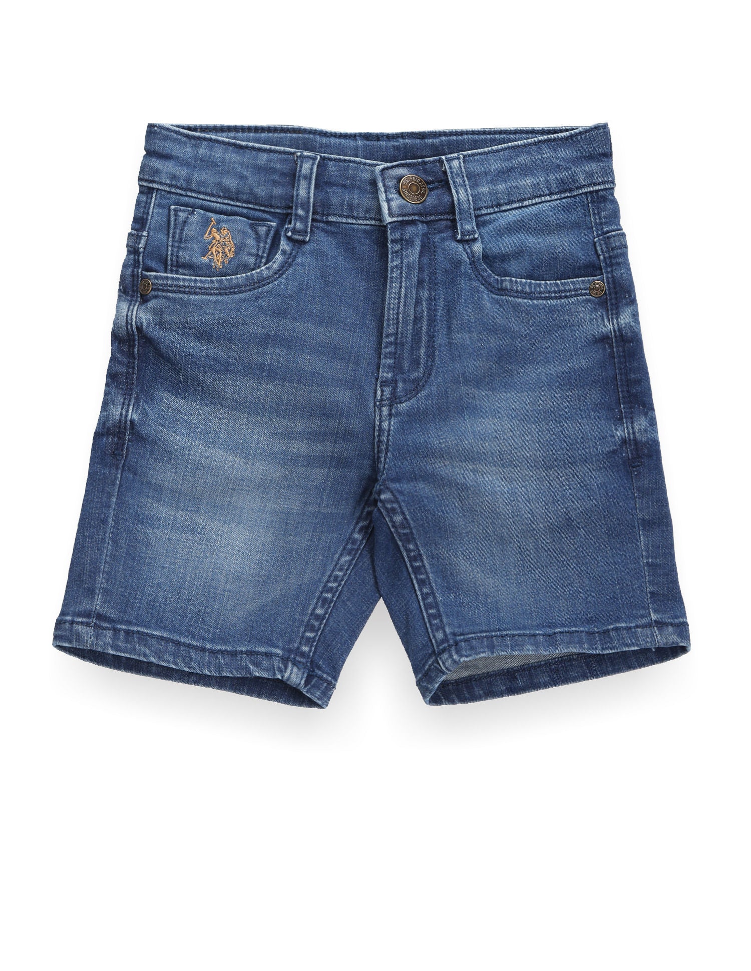Boys Stone Wash Denim Shorts