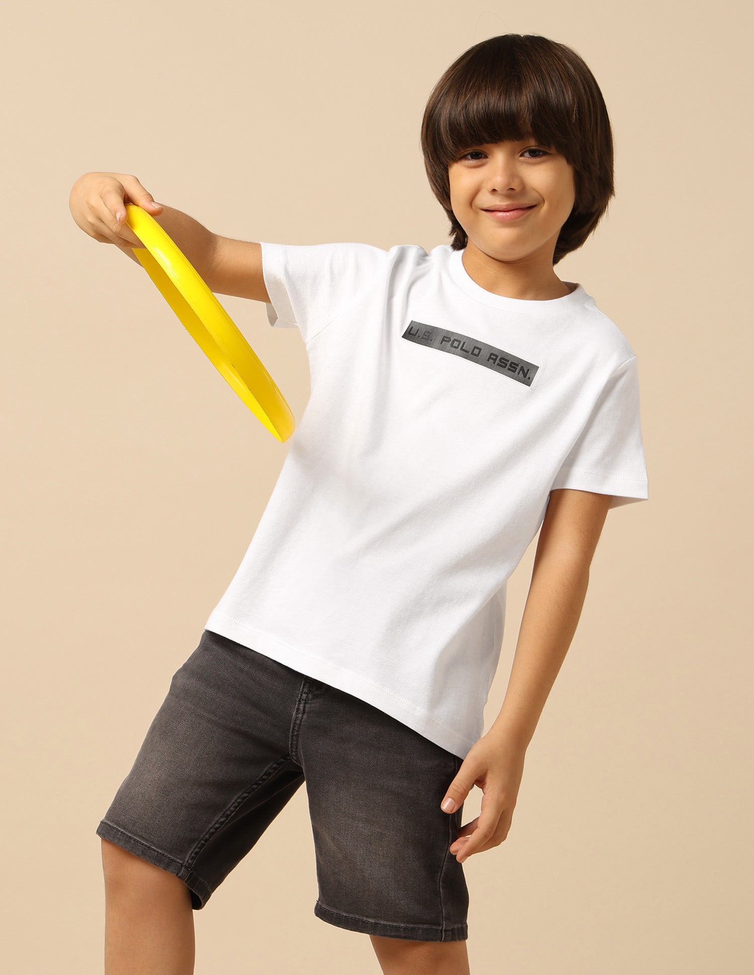 Boys Solid Regular Fit T-Shirt