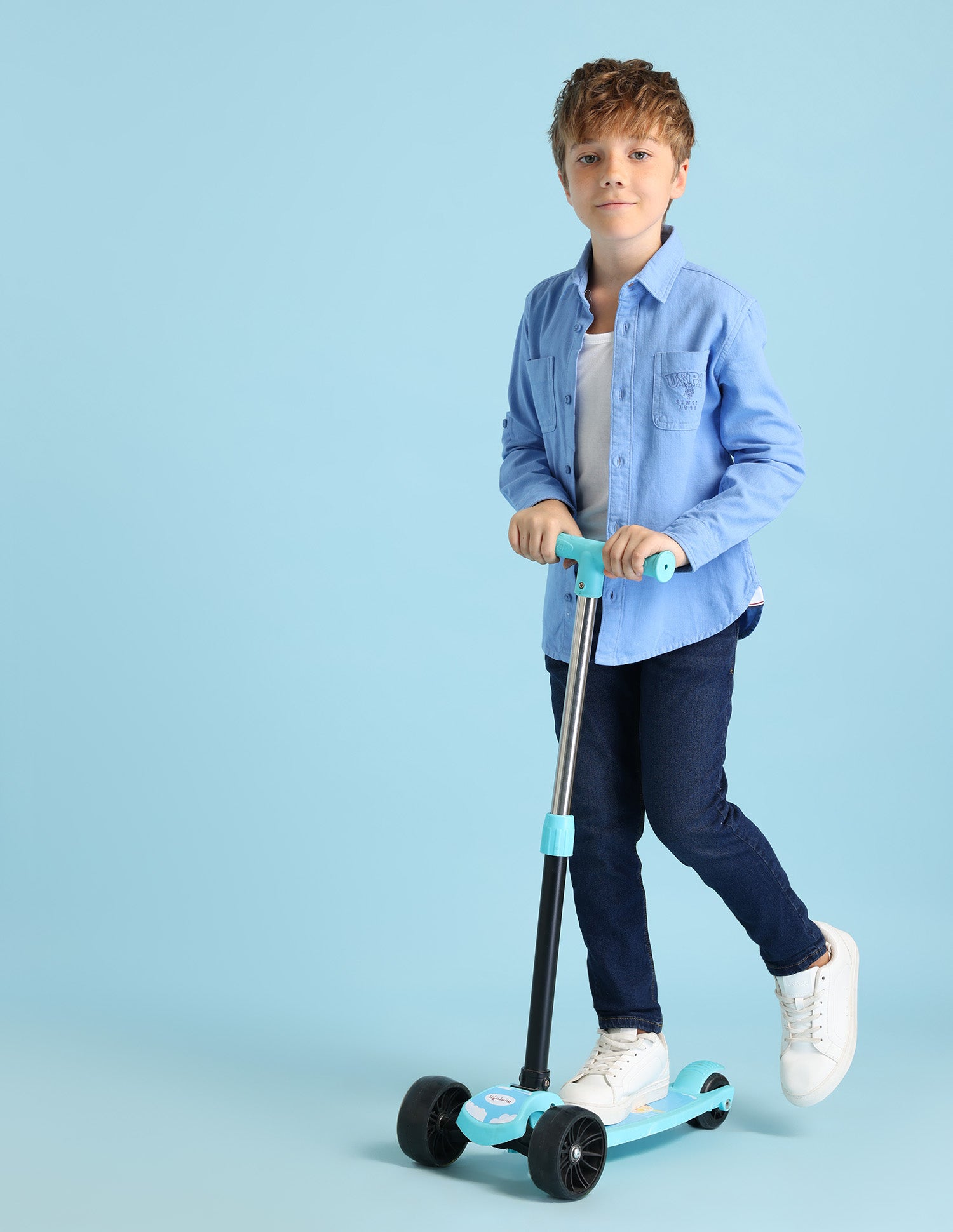 Boys Regular Fit Twill Shirt