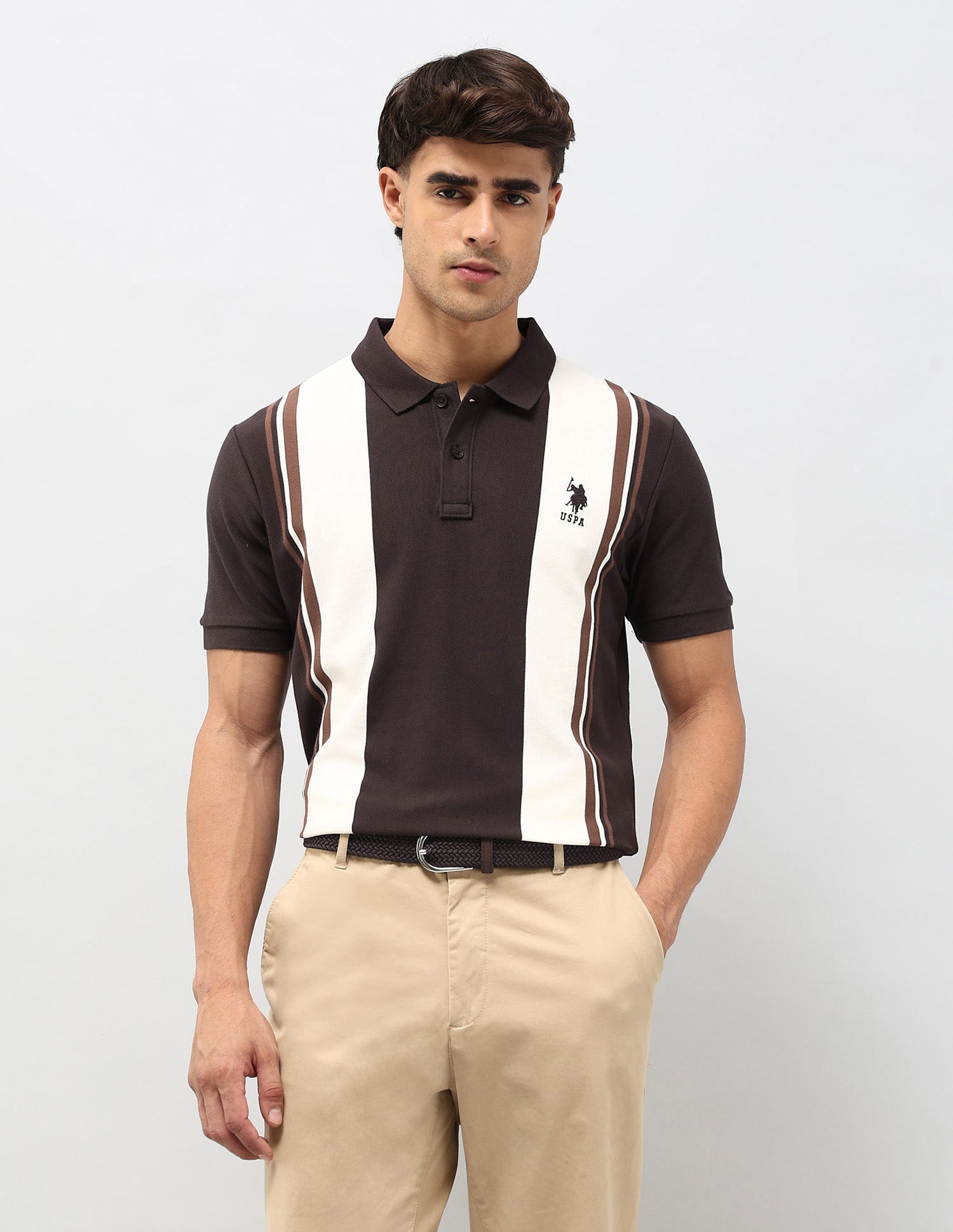 Colorblocked Regular Fit Polo Shirt
