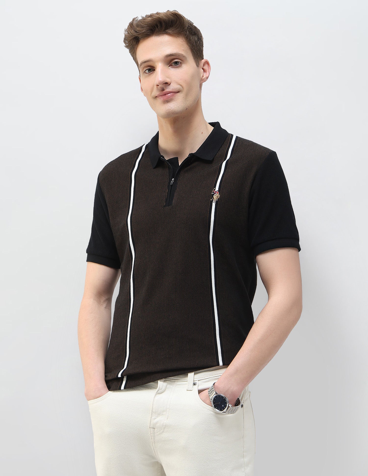 Vertical Striped Summer House Polo Shirt
