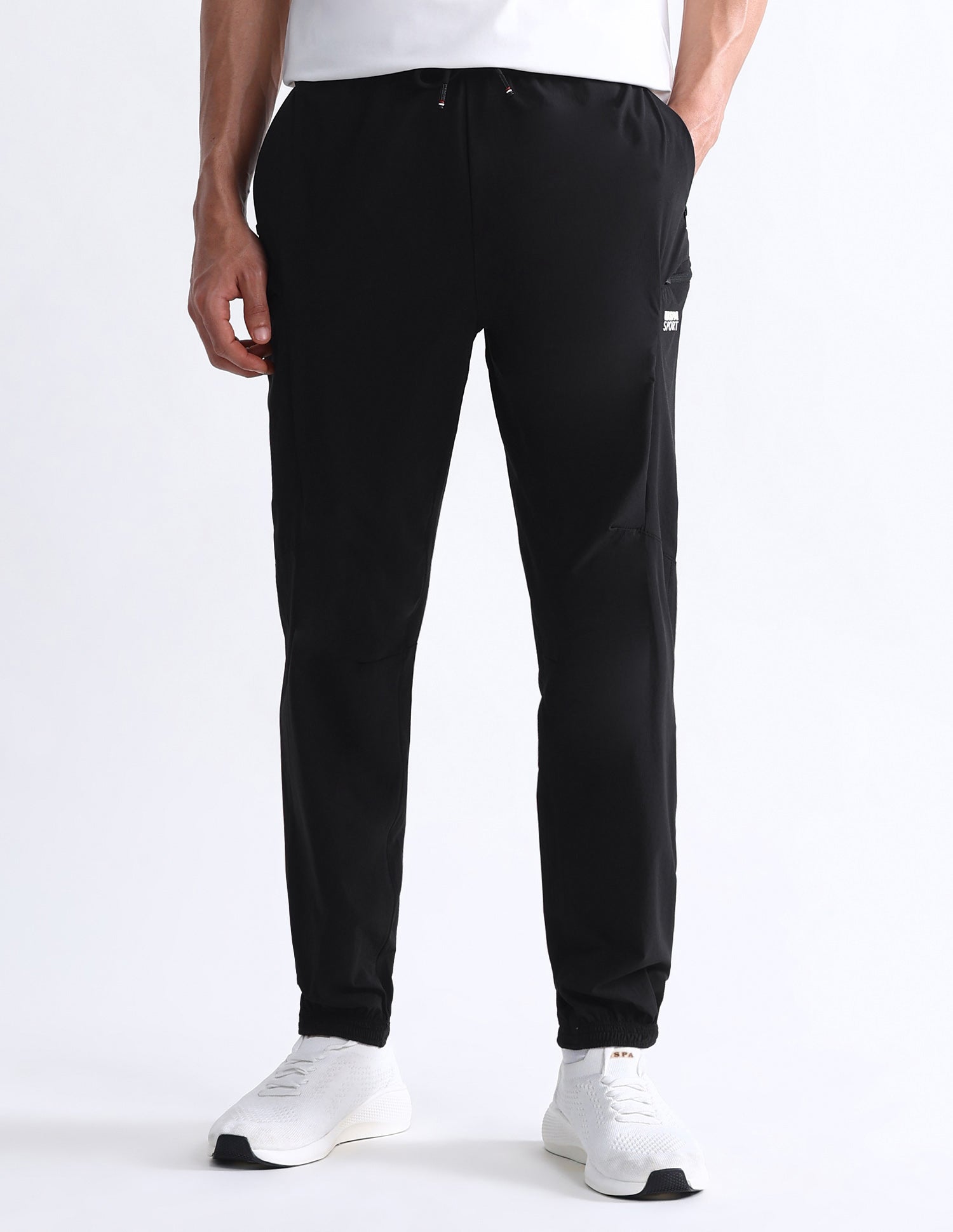 Solid Slim Fit Active Joggers