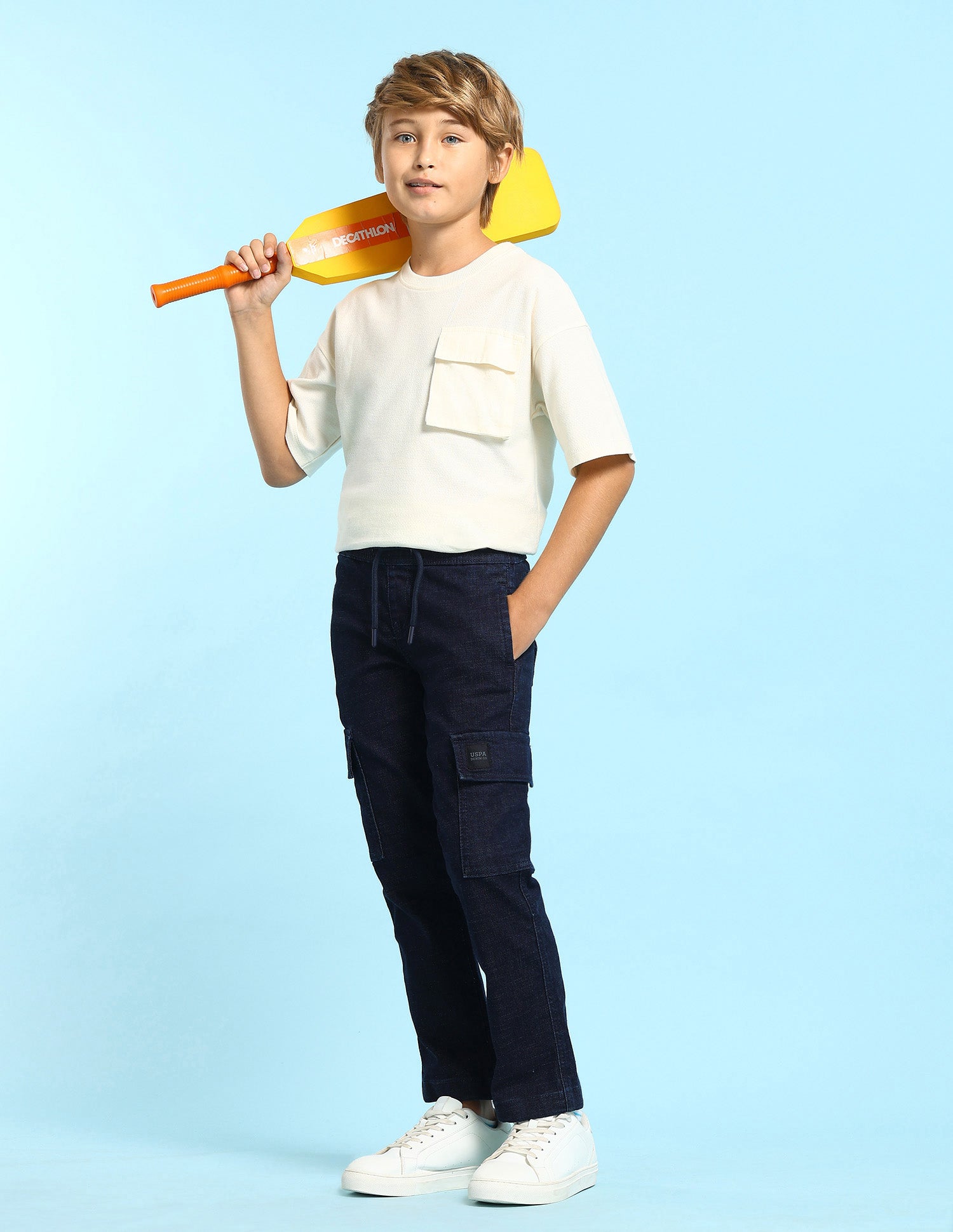 Boys Regular Fit Cargo Jeans
