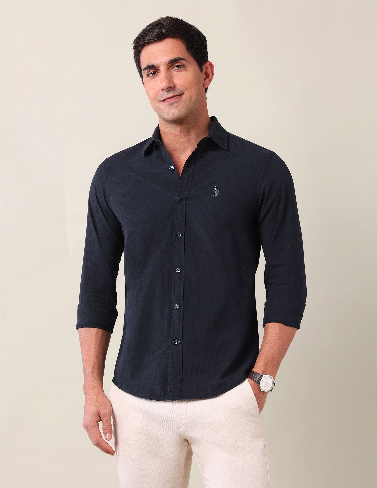 Tailored Fit Solid Shirt