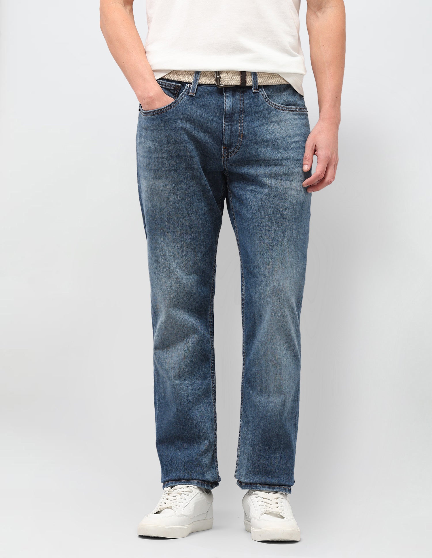 Harold Slim Straight Fit Blue Jeans