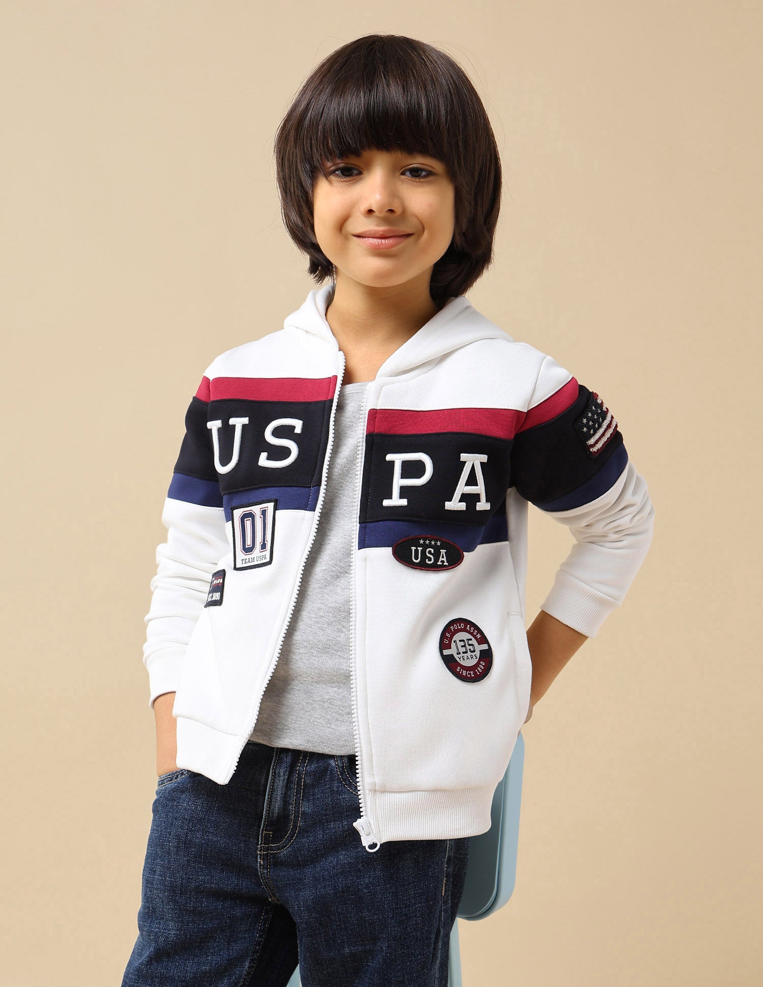 Boys Brand Appliqued Regular Fit Sweatshirt