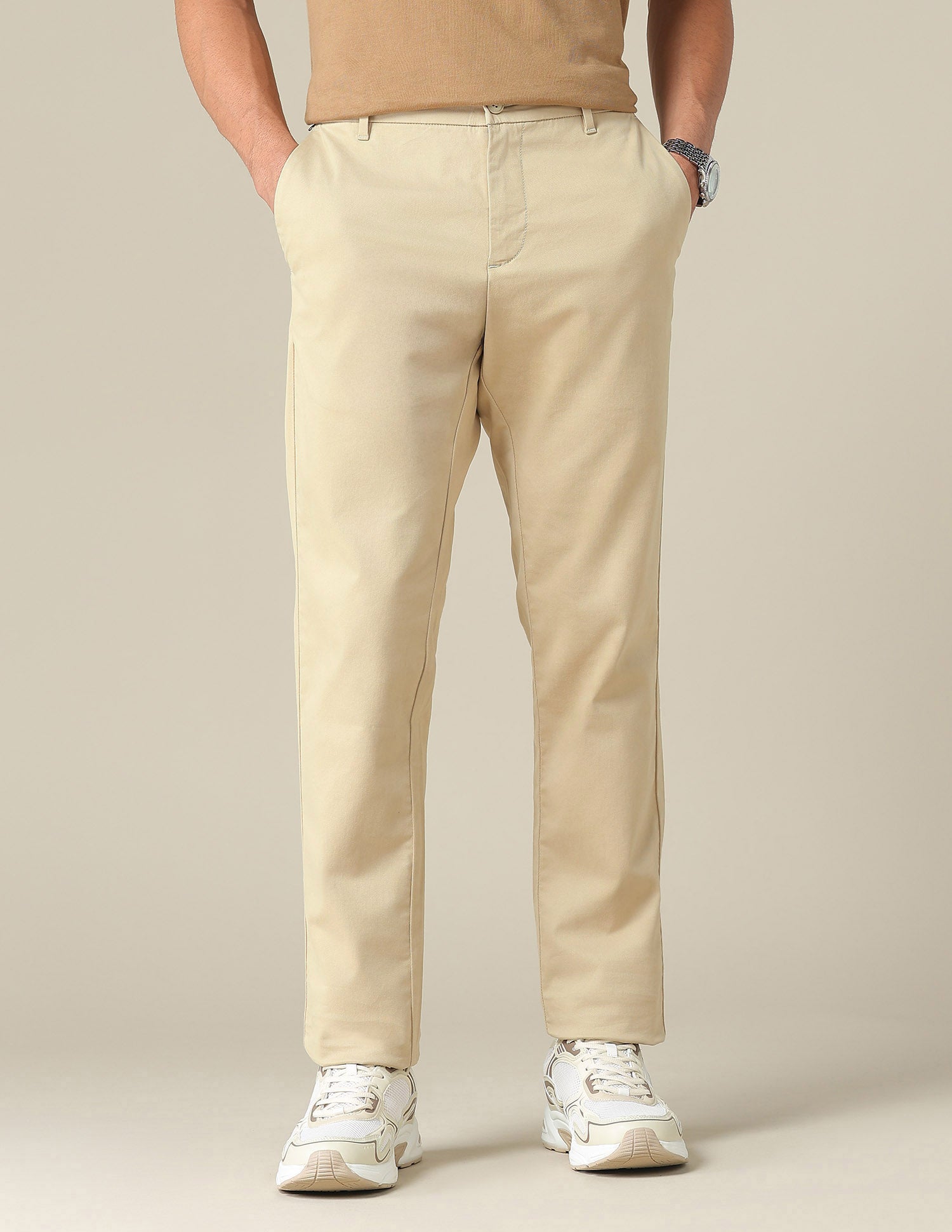 Denver Slim Fit Dobby Trousers