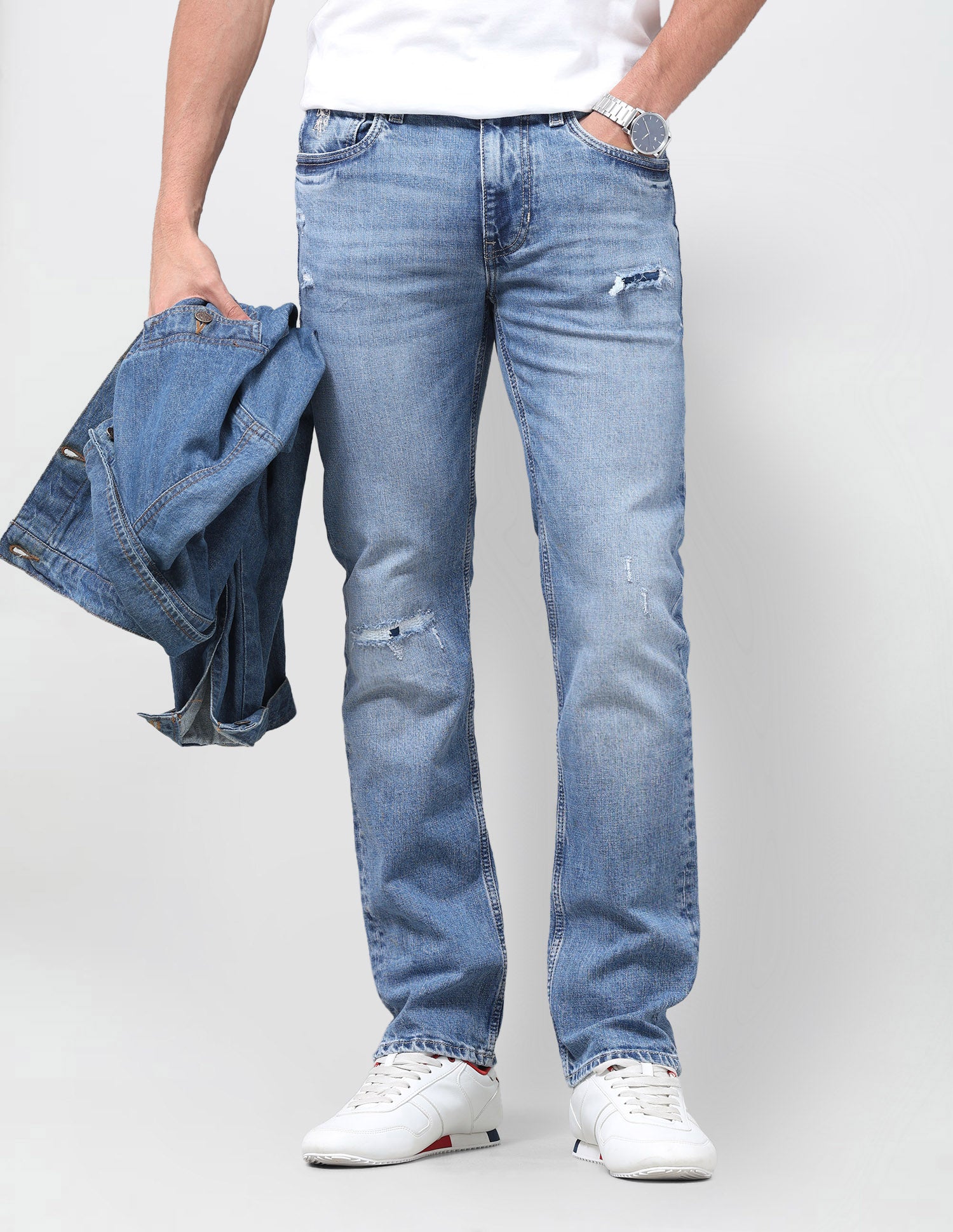 Harold Slim Straight Fit Blue Jeans