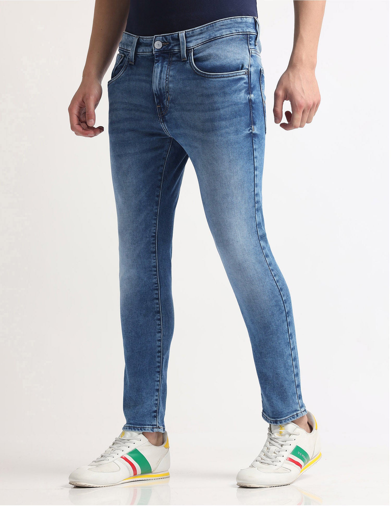 Henry Tapered Cropped Fit Blue Jeans – U.S. Polo Assn. India