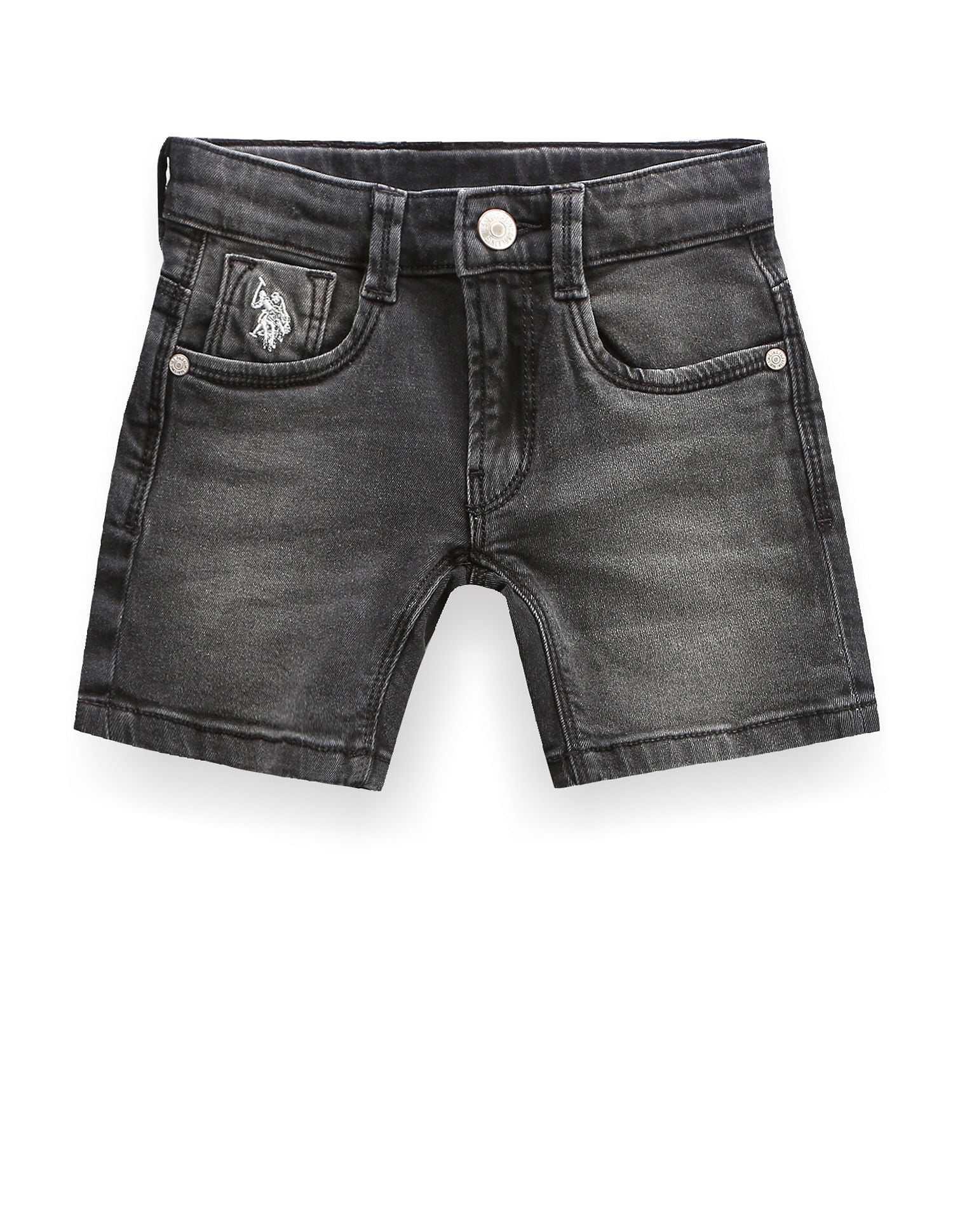 Boys Mid Rise Twill Shorts