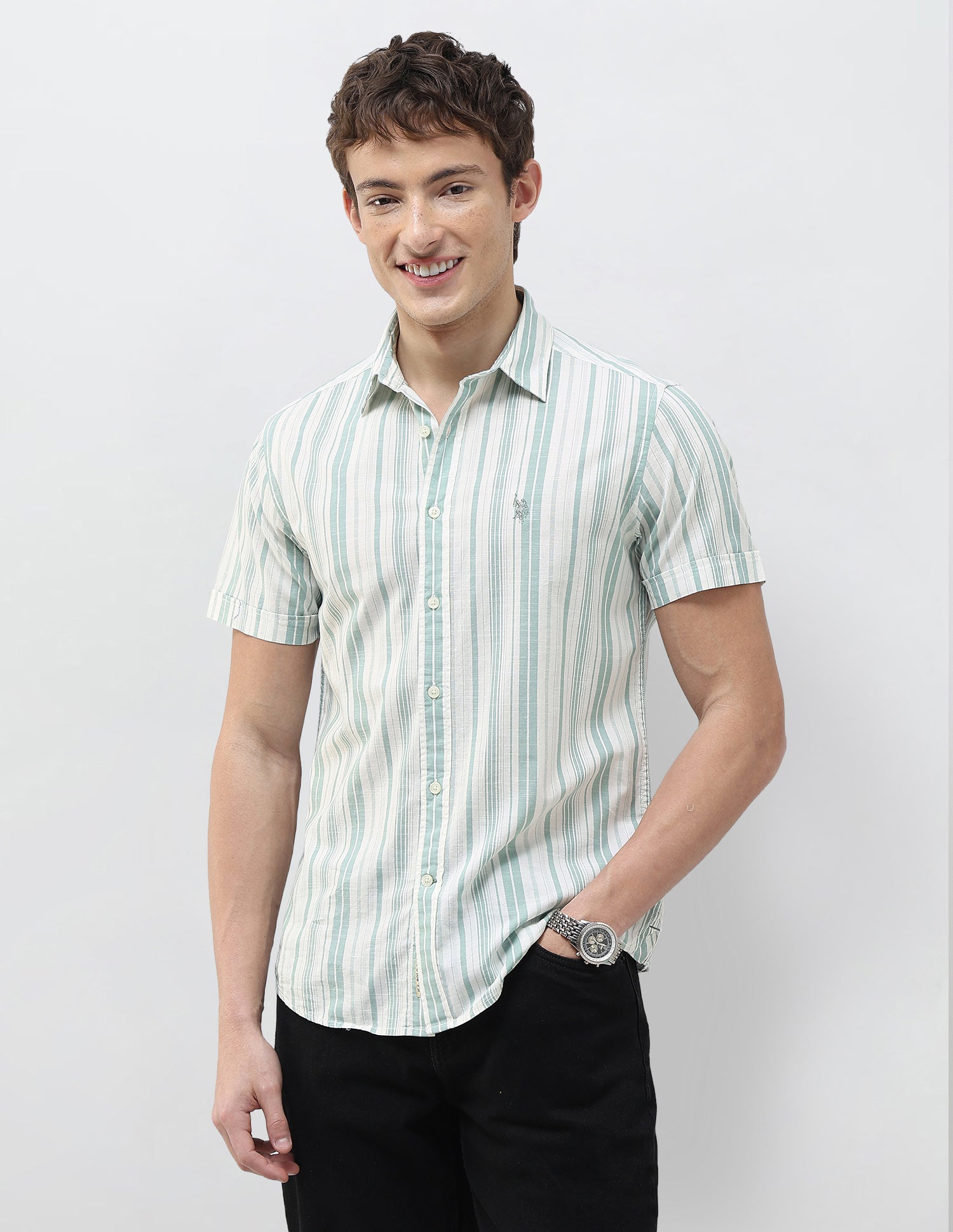 Vertical Striped Regular Fit Shirt