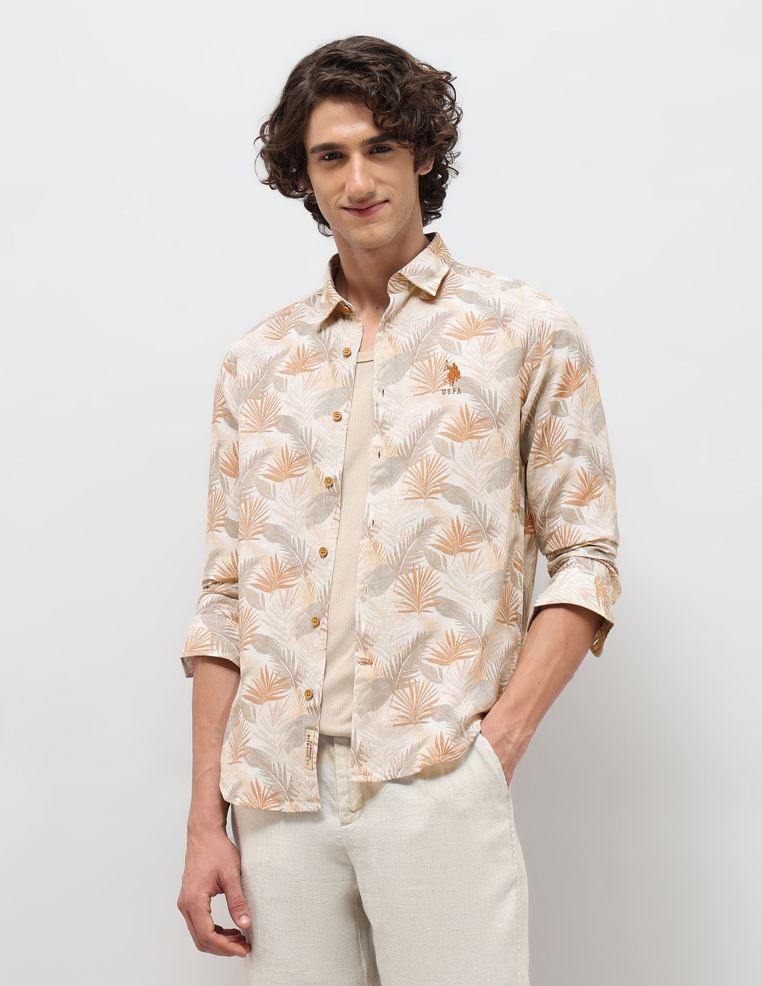Tropical Printed Regular Fit Shirt