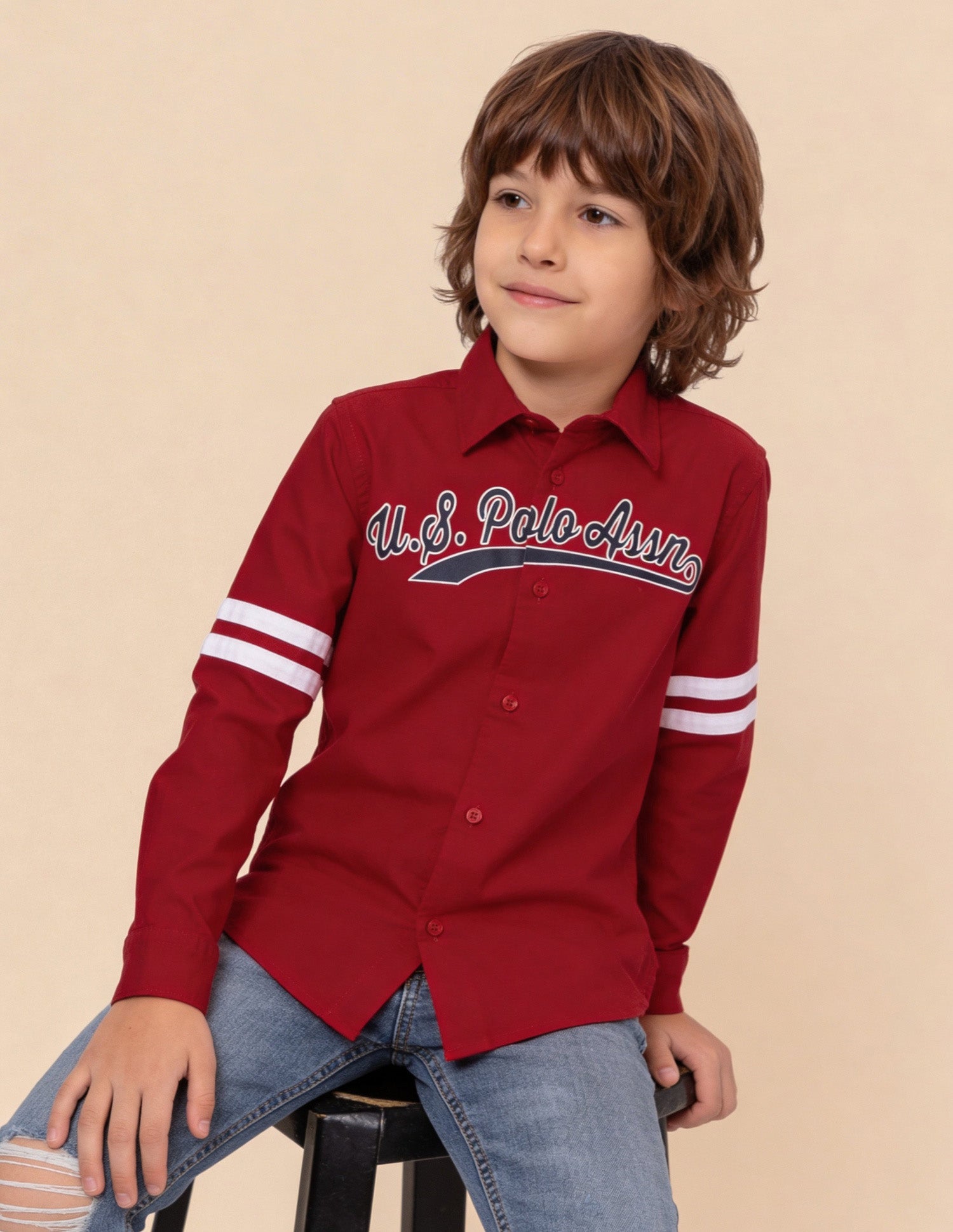 Brand Printed Oxford Shirt