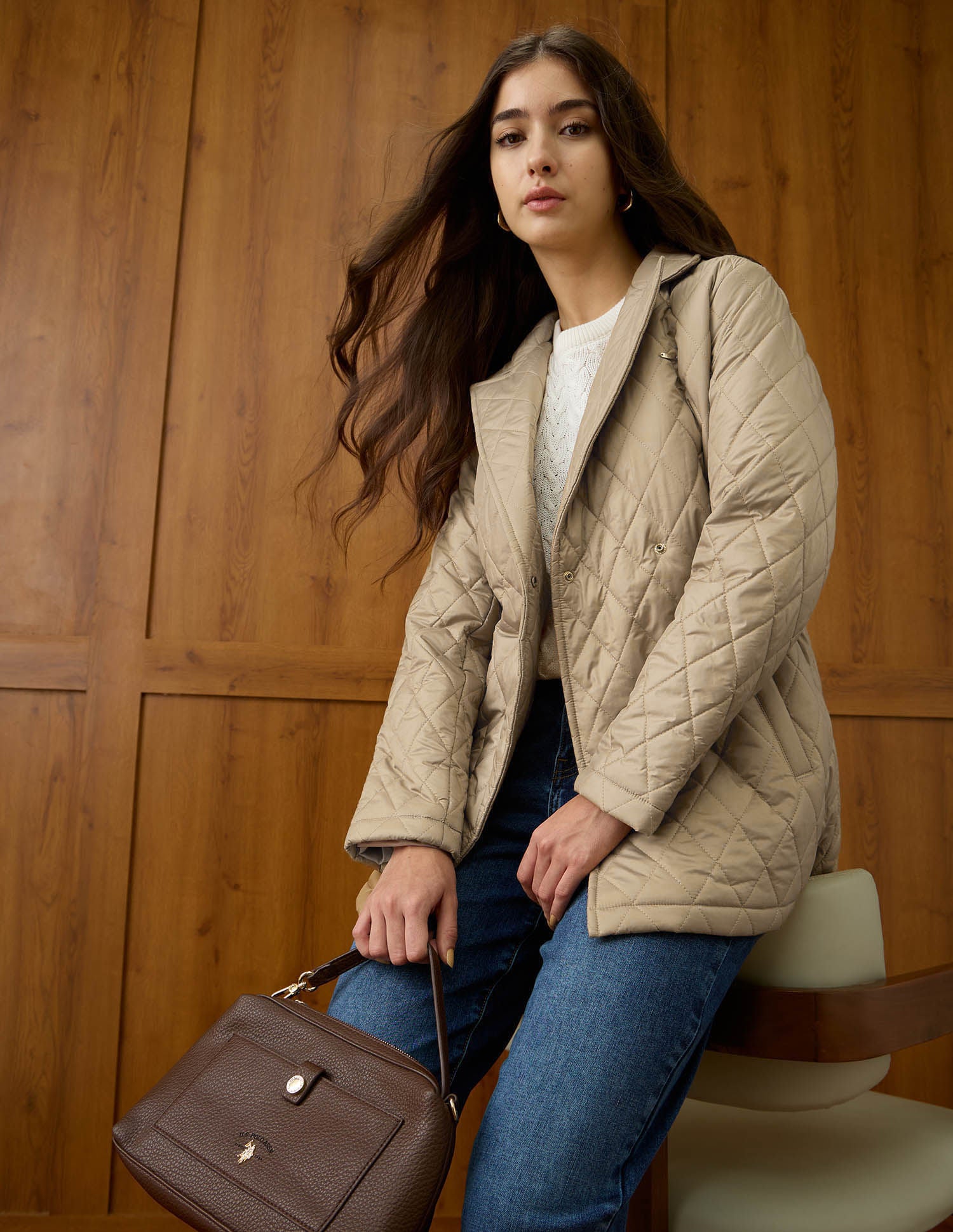 Solid Longline Qulited Jacket