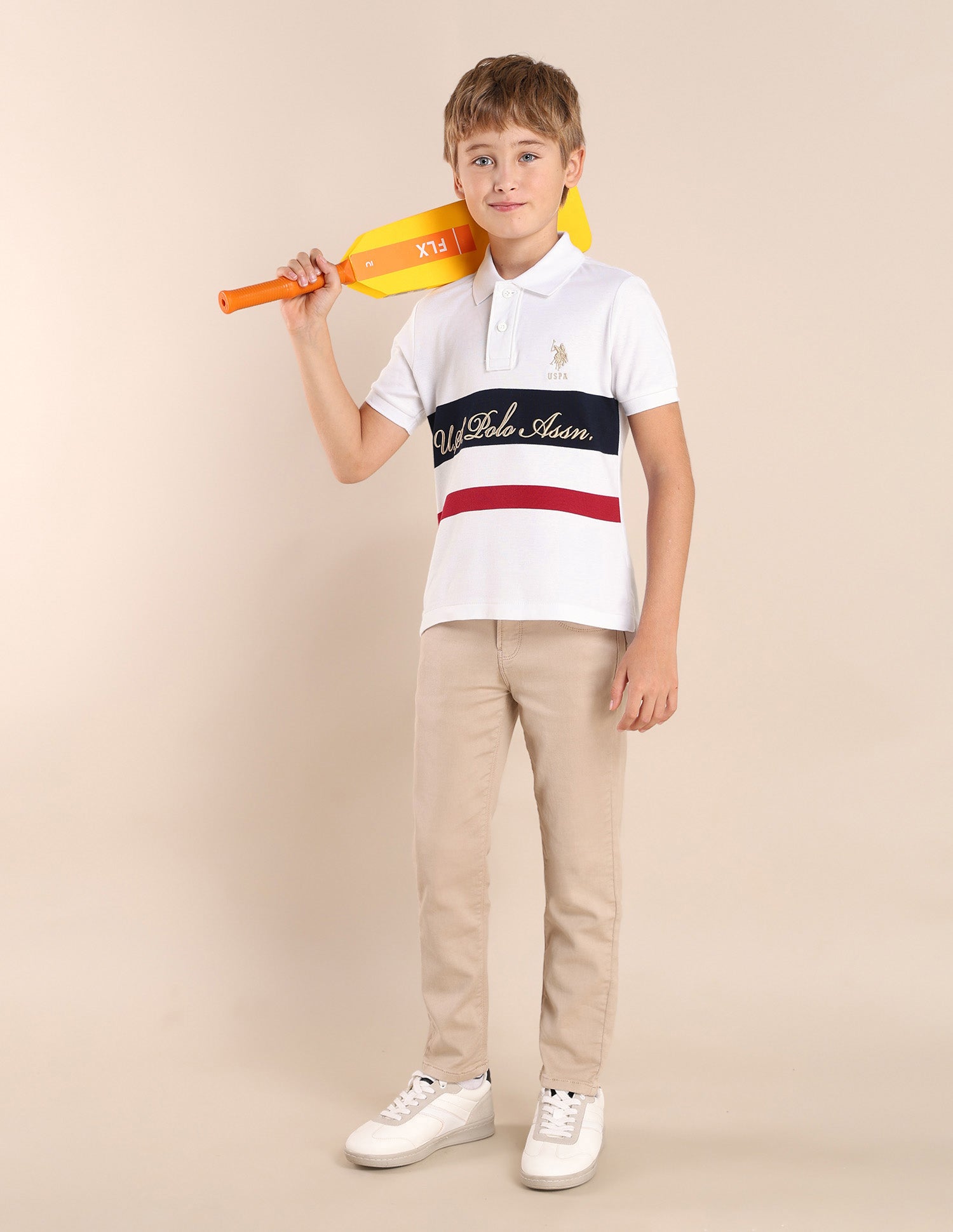 Boys Colourblock Regular Fit Polo Shirt