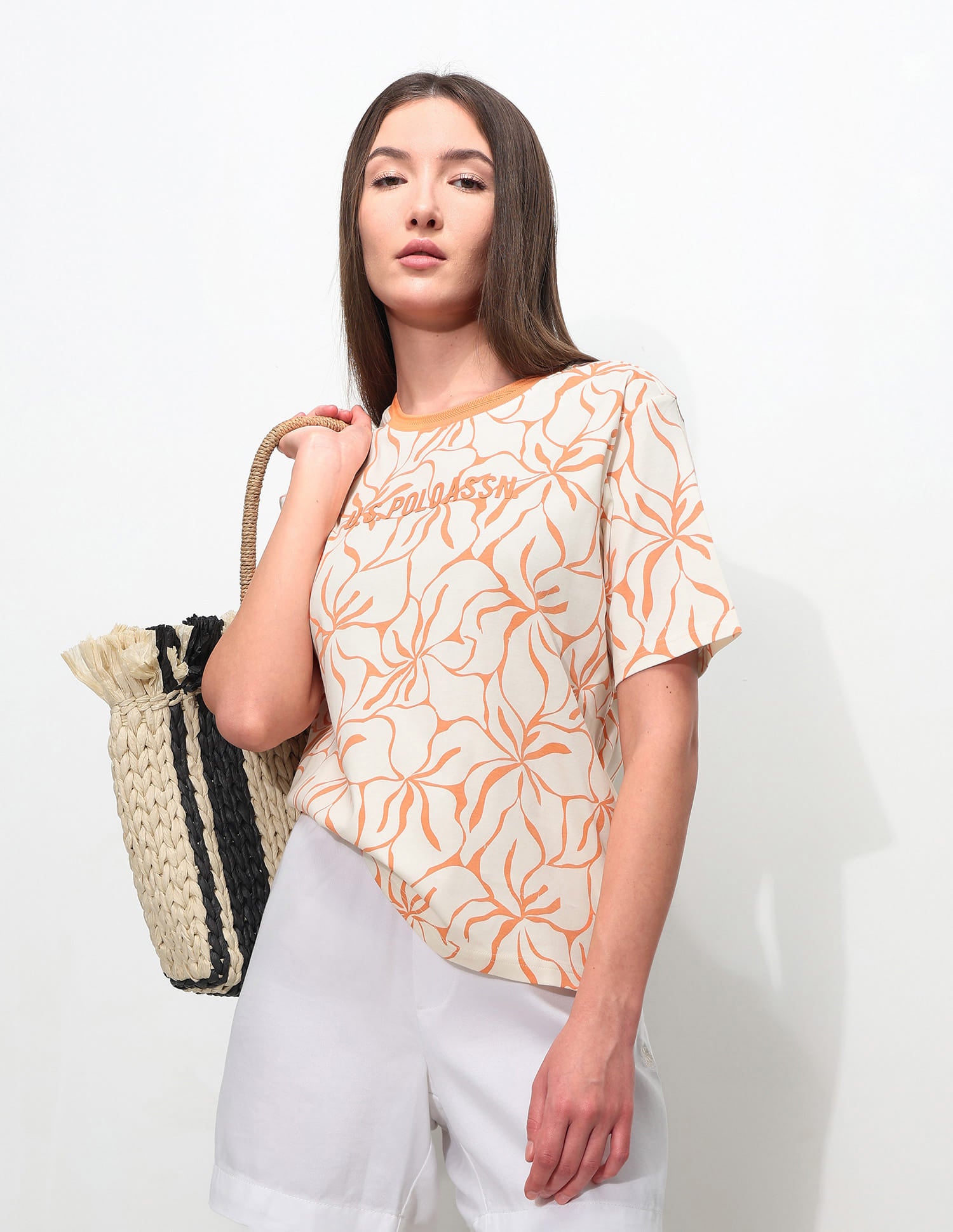 Boxy Fit Floral Printed T-Shirt