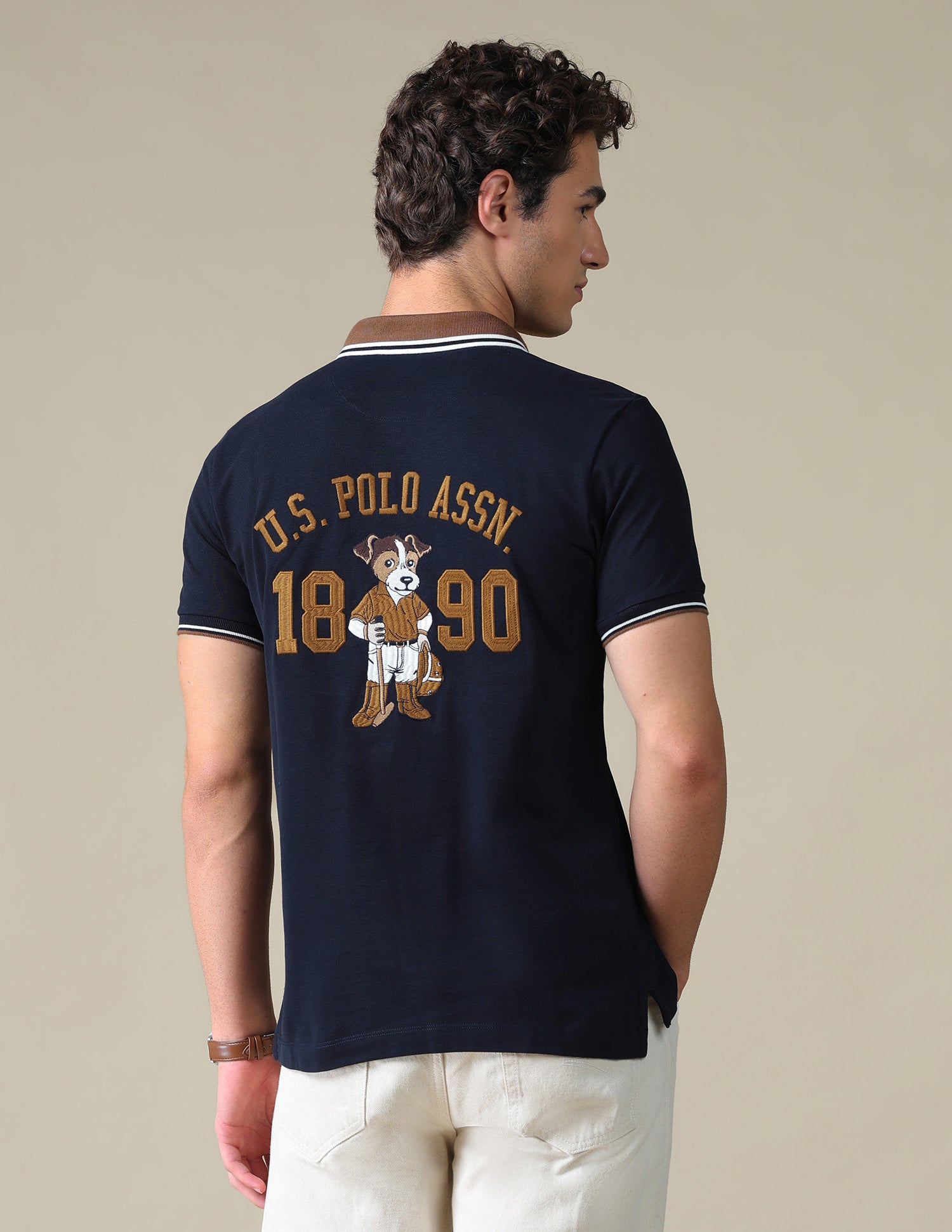 Regular Fit Typographic Polo Shirt