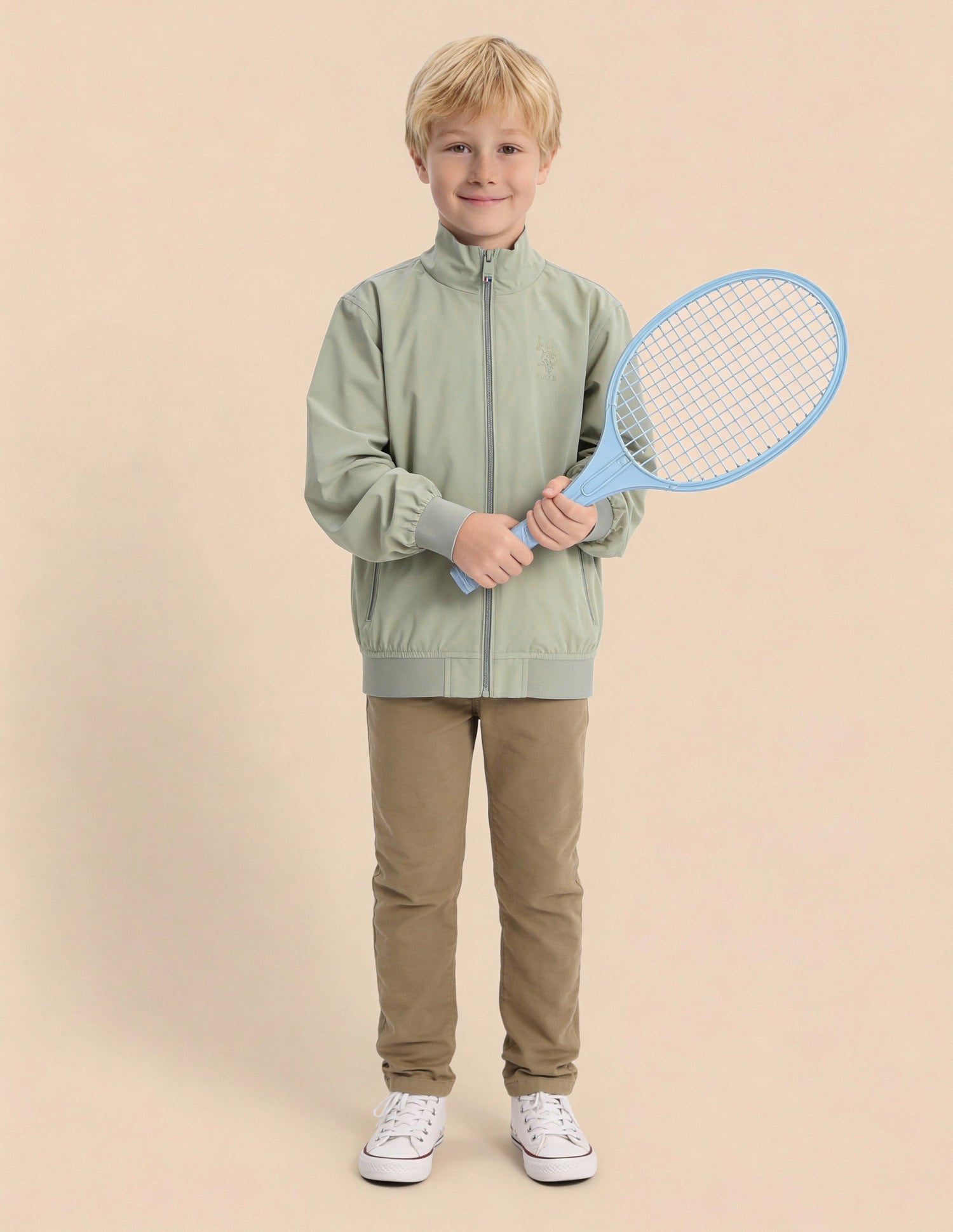 Boys Solid Regular Fit Casual Jacket