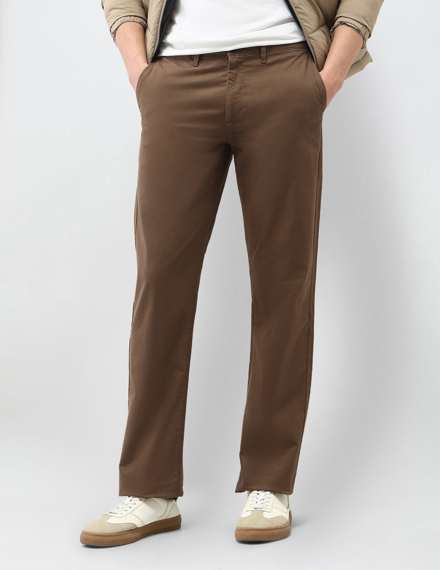Riley Straight Fit Satin Trousers