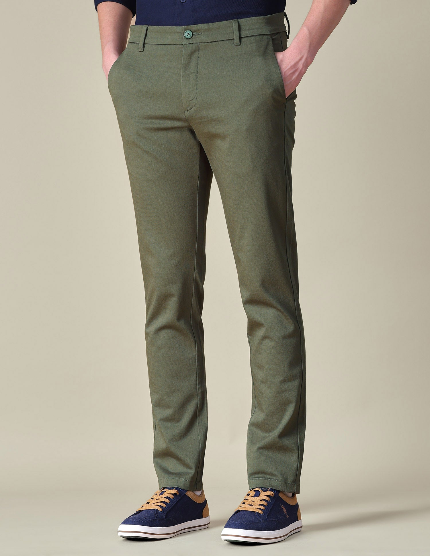 Denver Slim Fit Textured Trousers