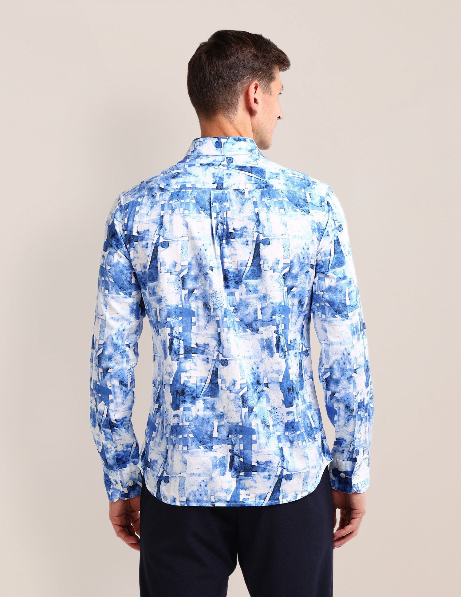 Abstract Regular Fit Shirt Blue - U.S. POLO ASSN. | Large