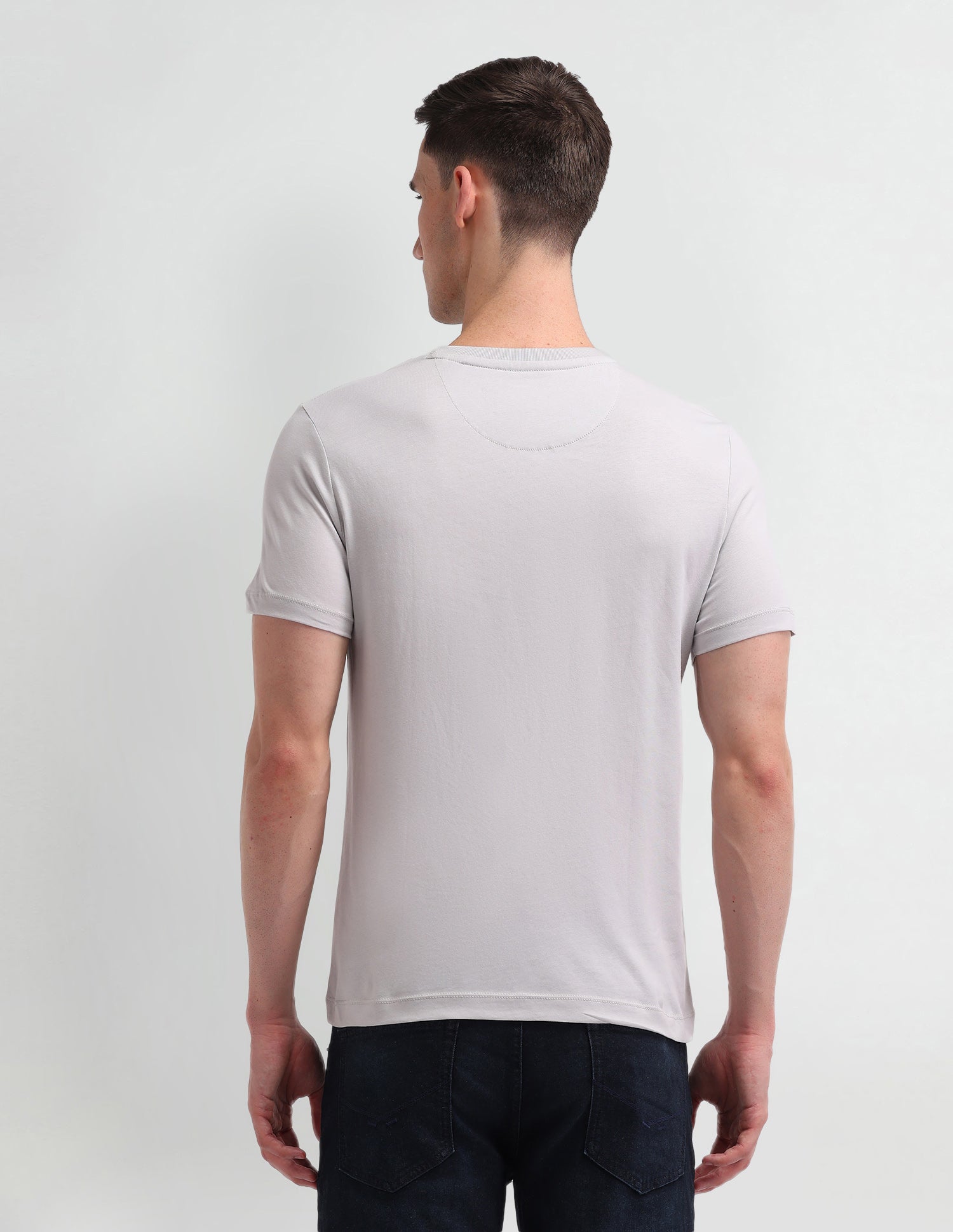 Graphic Printed Muscle Fit T-Shirt Dk Grey - U.S. Polo Assn. India | Large