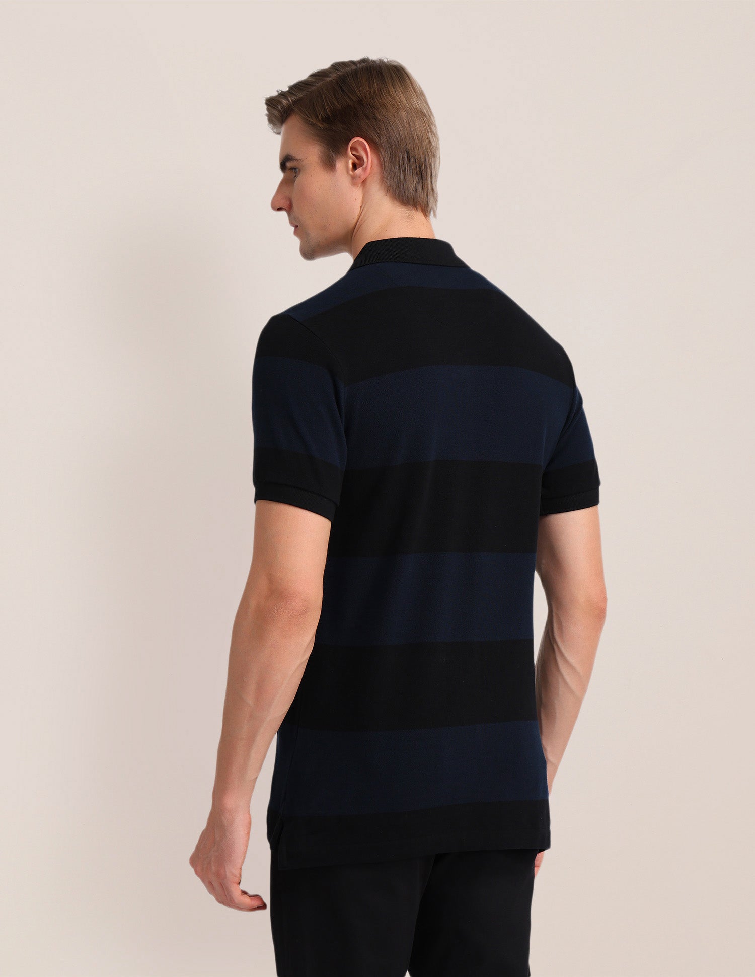 Solid Slim Fit Polo Shirt Me. Blue - U.S. POLO ASSN. | Large