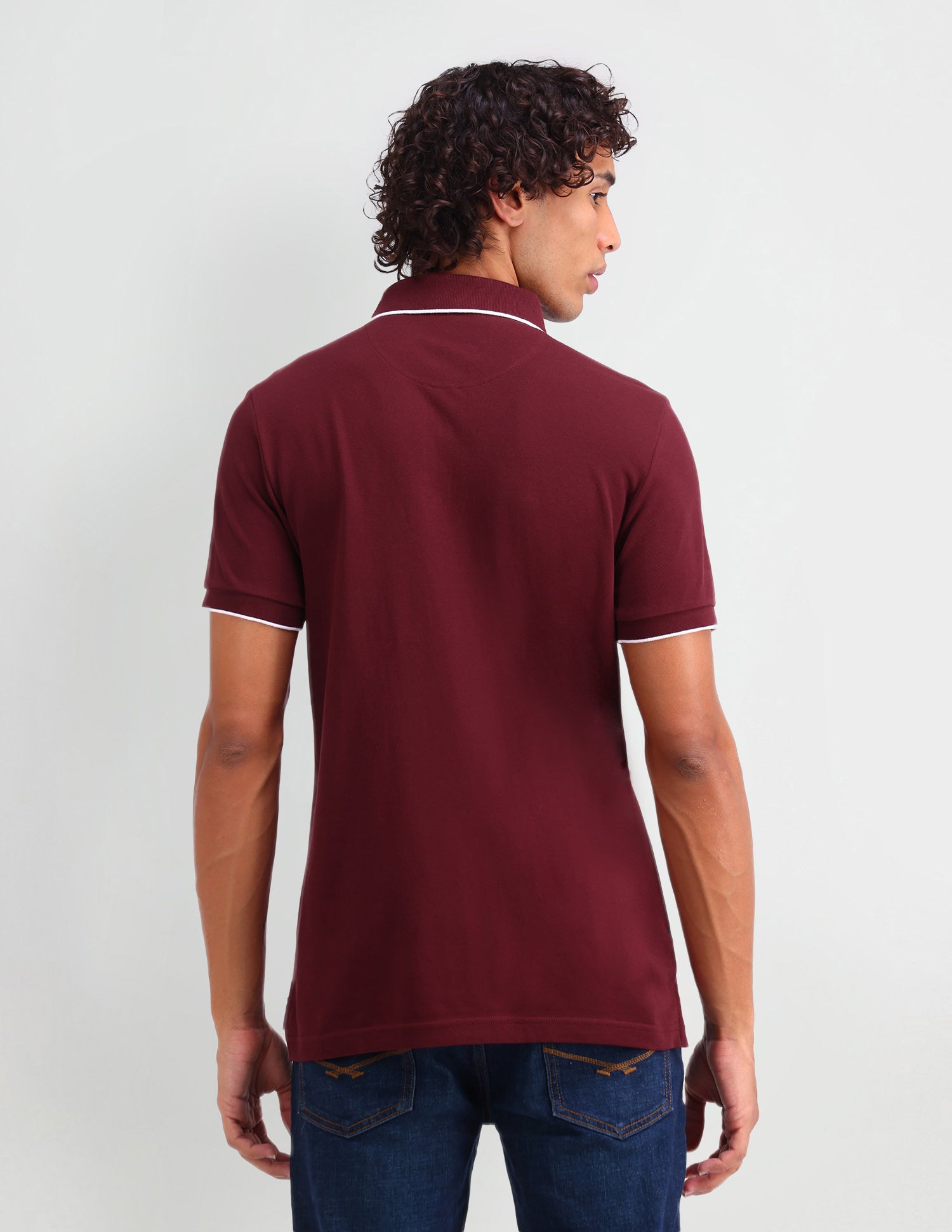 Brand Printed Muscle Fit Polo Shirt Pomograte - U.S. Polo Assn. India | Large