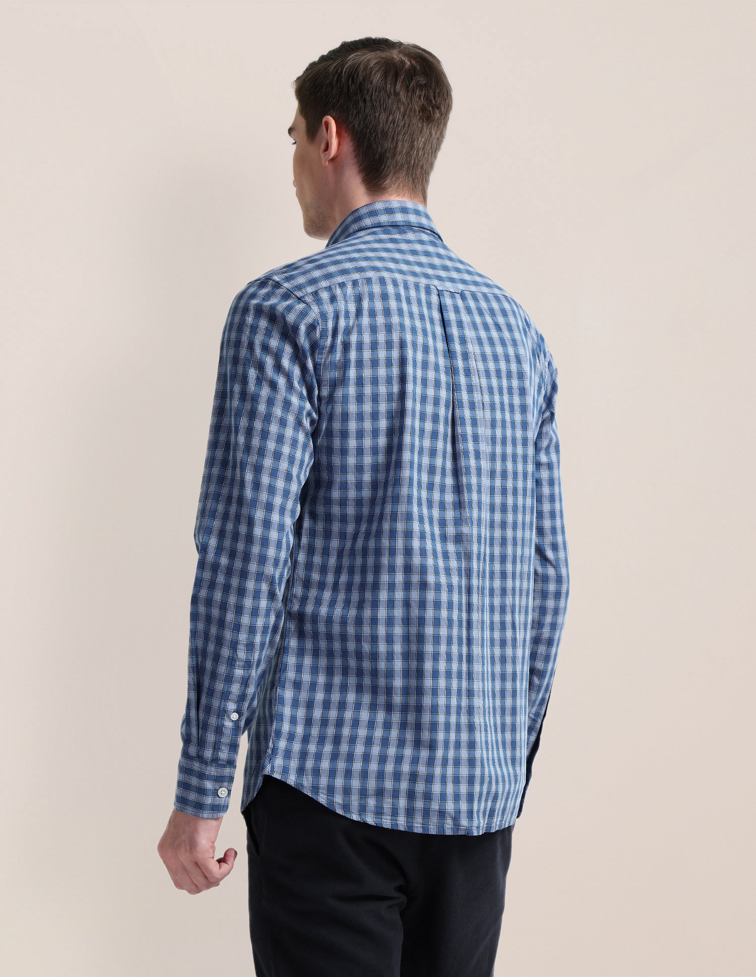 Buffalo Checked Regular Fit Shirt Blue - U.S. Polo Assn. India | Large