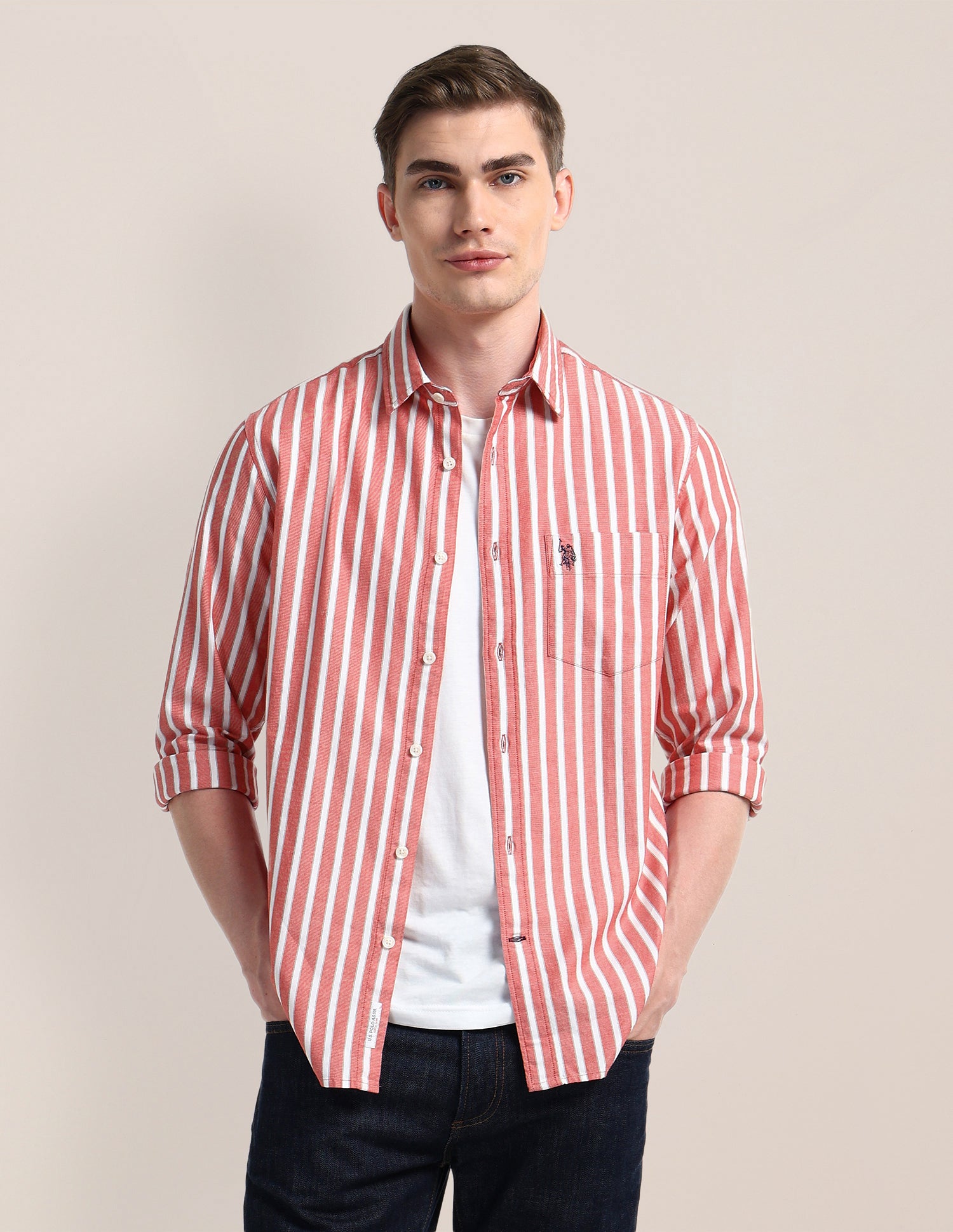 Vertical Striped Regular Fit Shirt