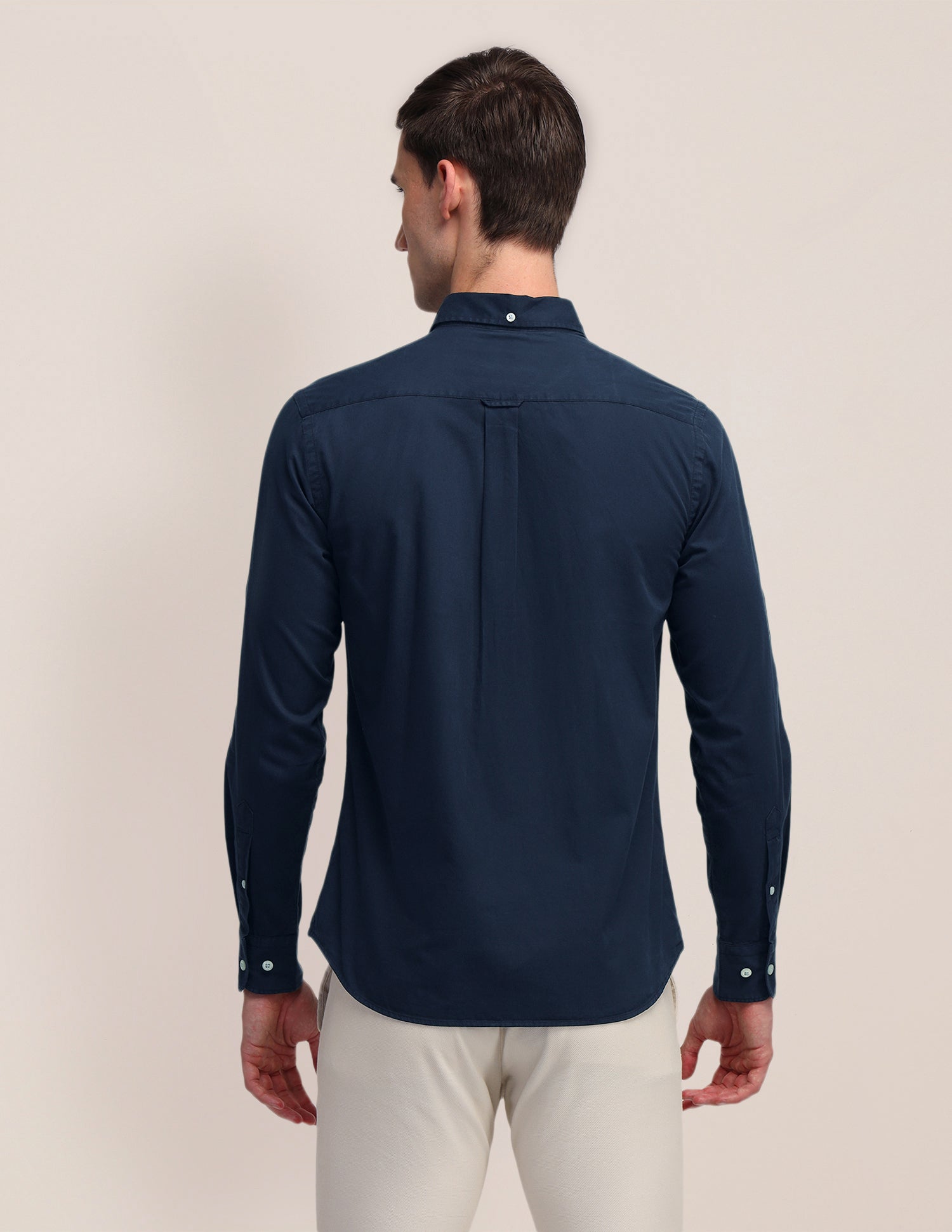 Tailored Fit Cotton Shirt Navy - U.S. POLO ASSN. | Large