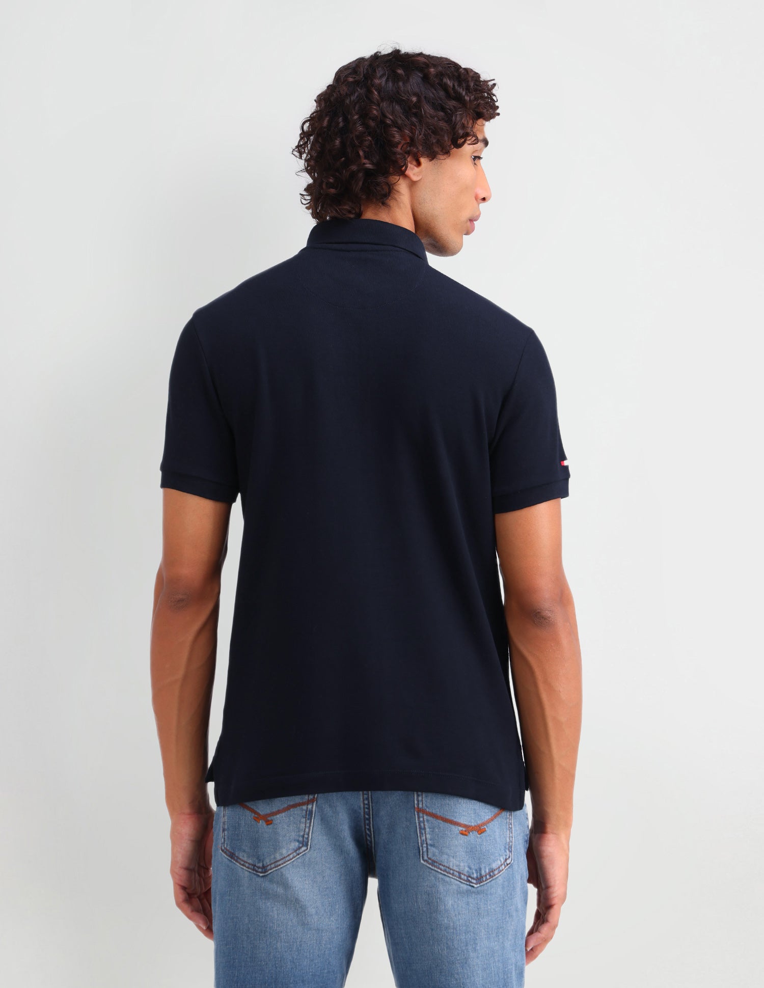 Brand Printed Muscle Fit Polo Shirt Navy - U.S. POLO ASSN. | Large