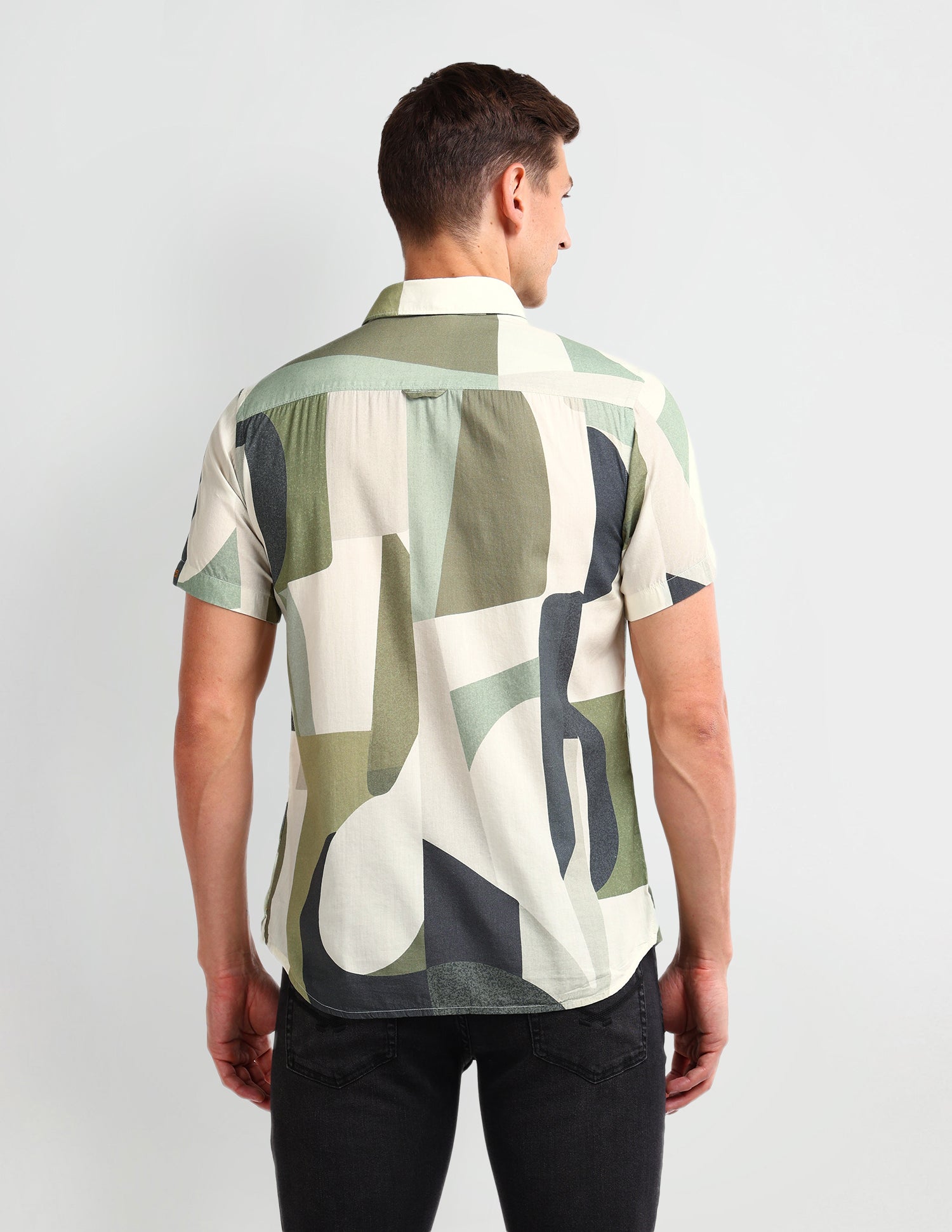 Abstract Slim Fit Shirt Green - U.S. POLO ASSN. | Large