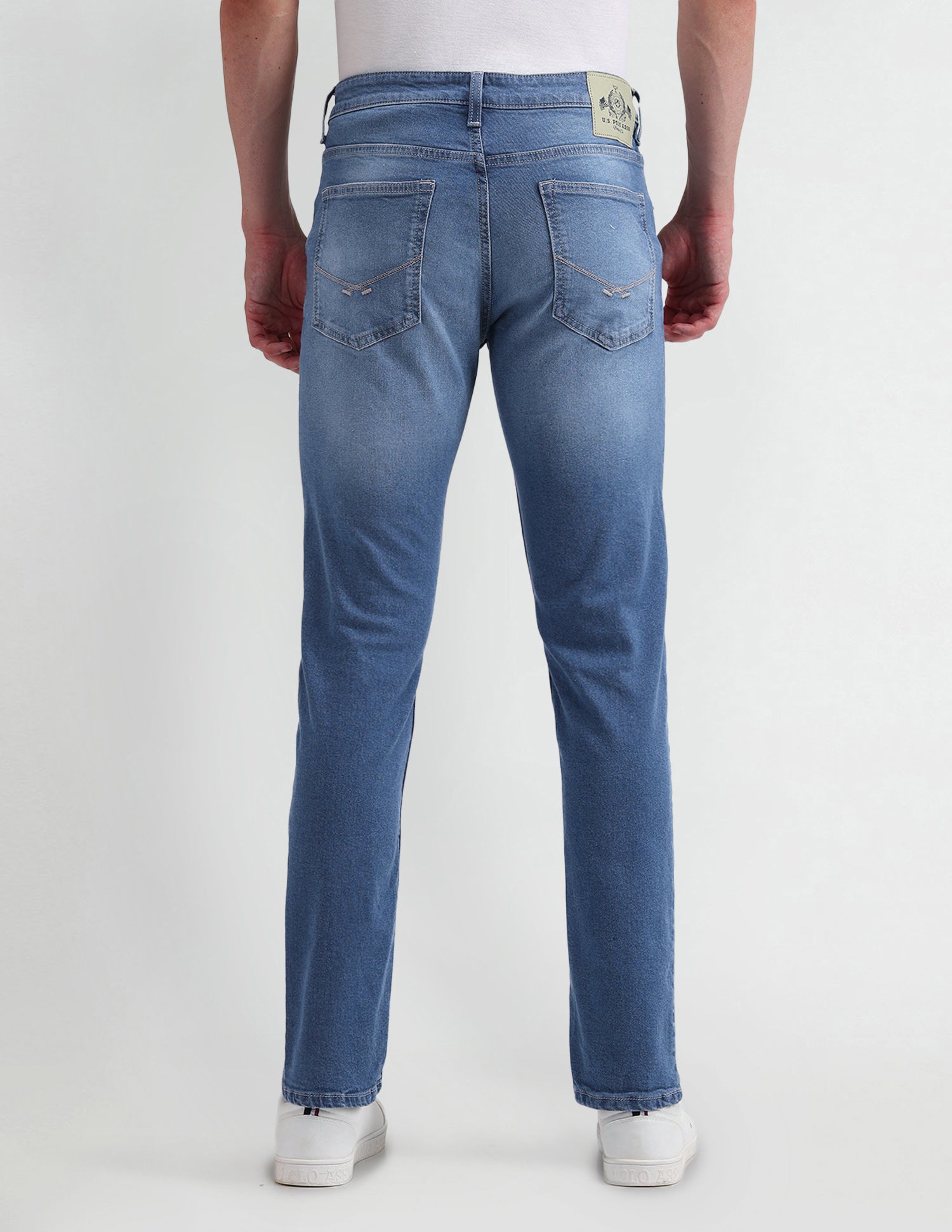 Brandon Slim Fit Tapered Blue Jeans Blue - U.S. Polo Assn. India | Large